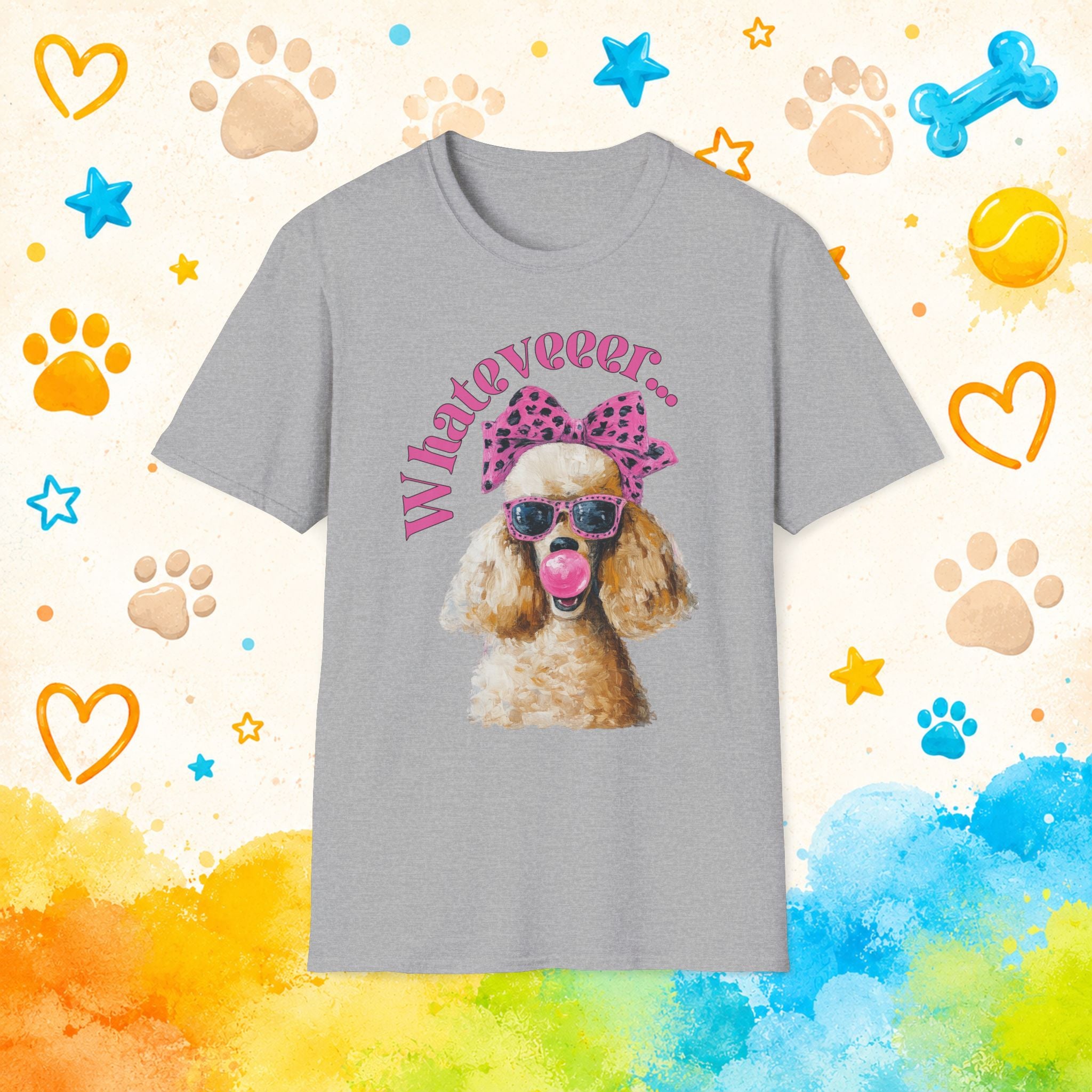 Poodle "Whatever" Sassy Bubblegum T-shirt