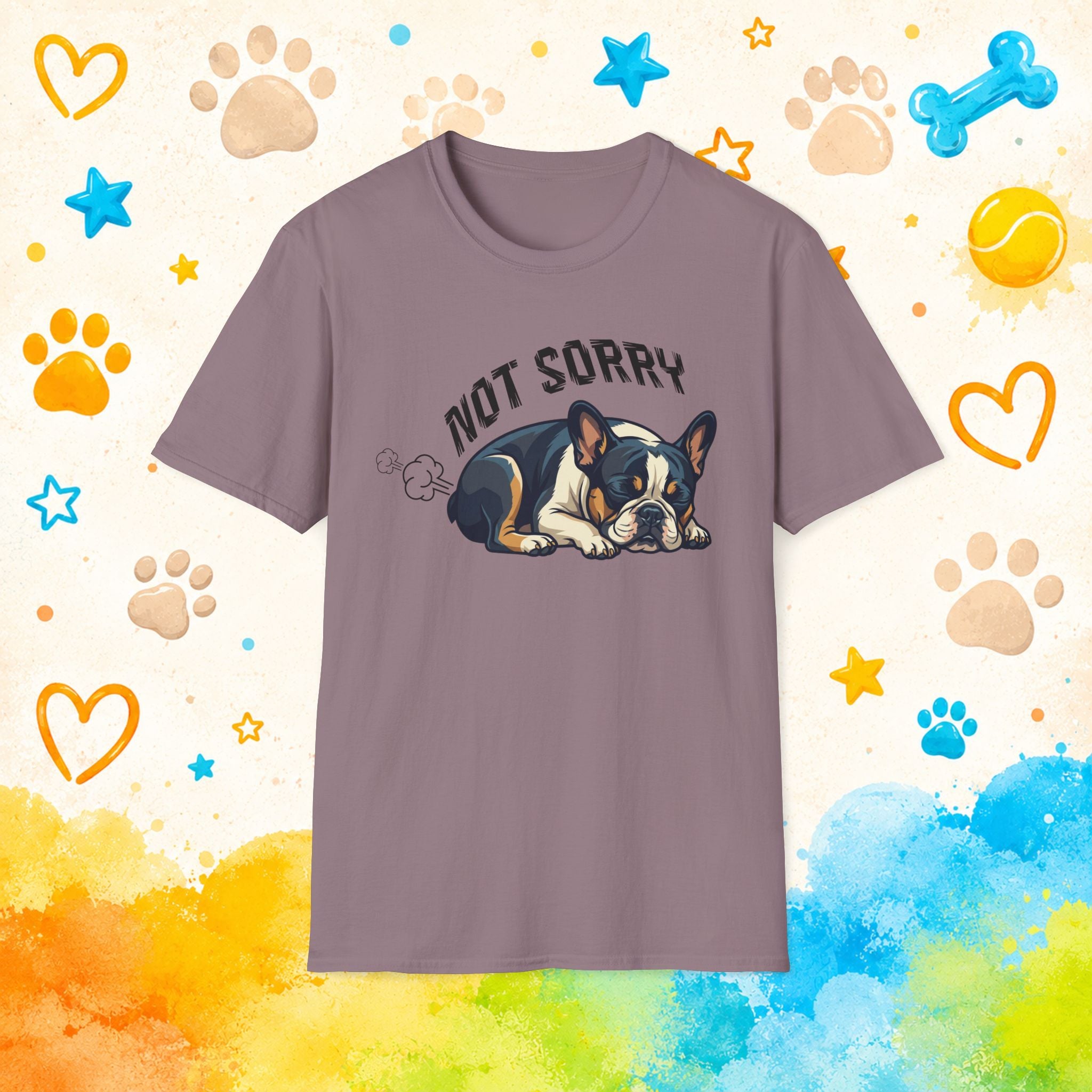 French Bulldog Not Sorry Shirt | Funny Frenchie Fart T Shirt | Cute Dog Meme Tee | Toxic French Bulldog Graphic Tee