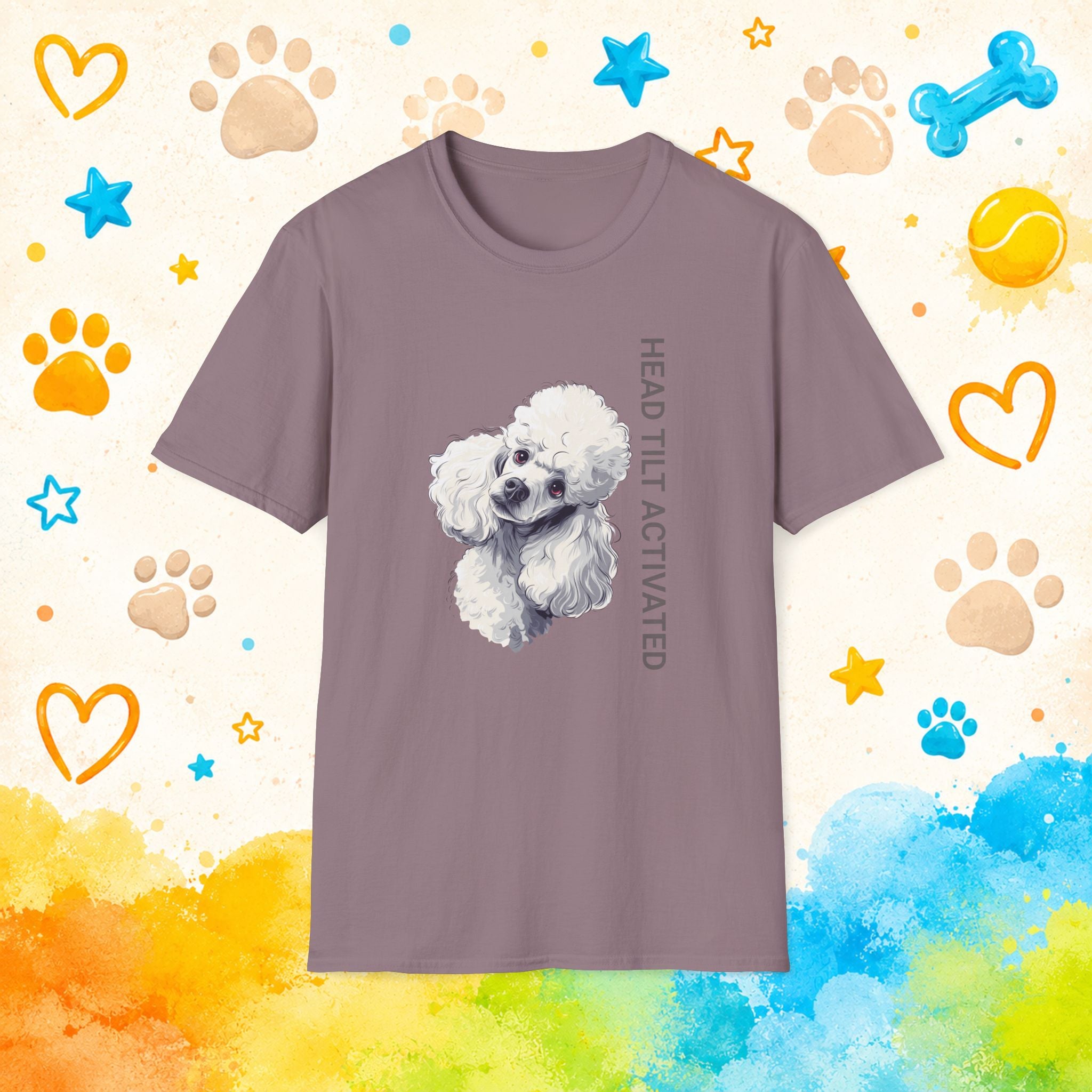 Head Tilt Activated Funny Poodle T-Shirt – Curious Dog Lover Tee