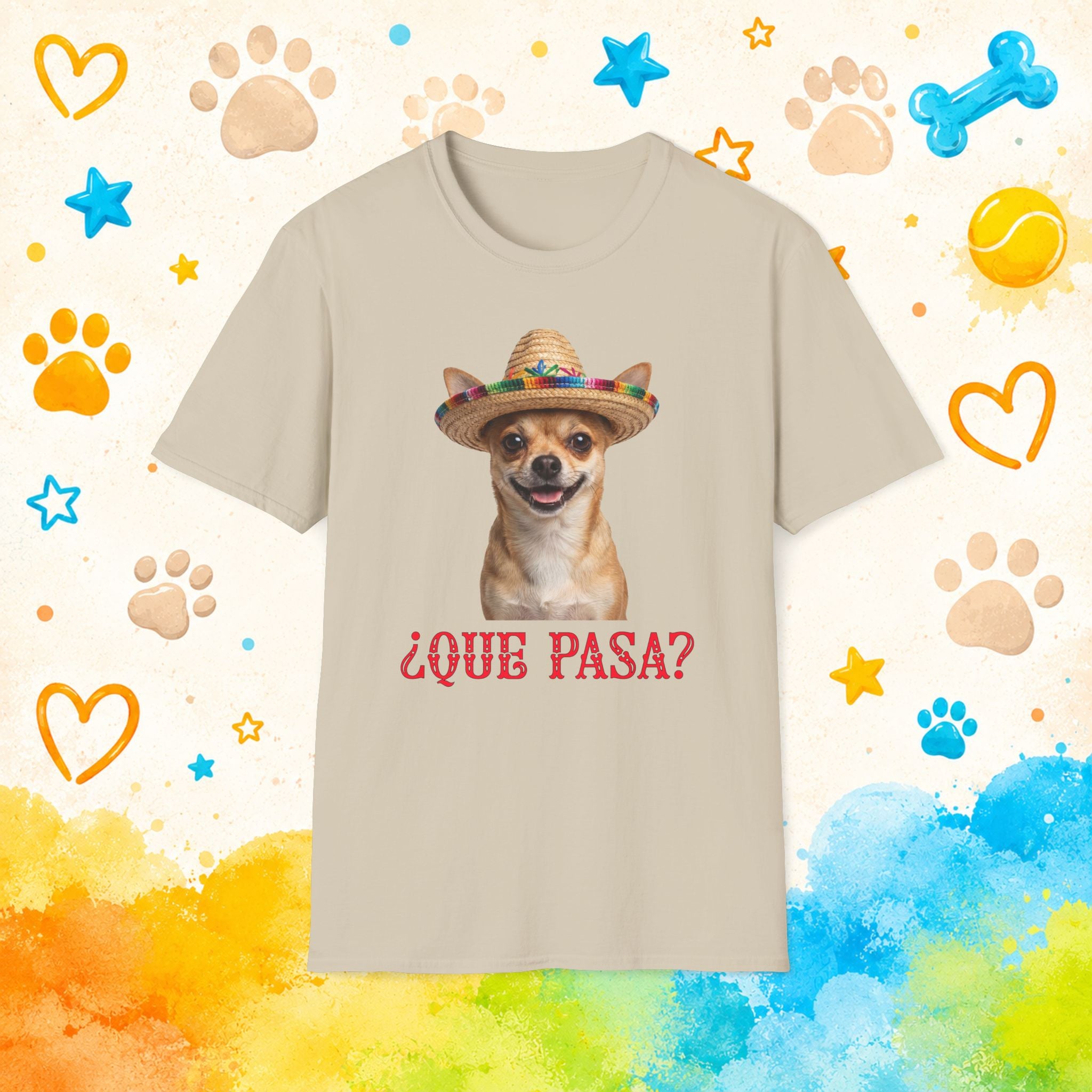 Que Pasa? Funny Chihuahua Sombrero T-Shirt – Fiesta Dog Lover Tee