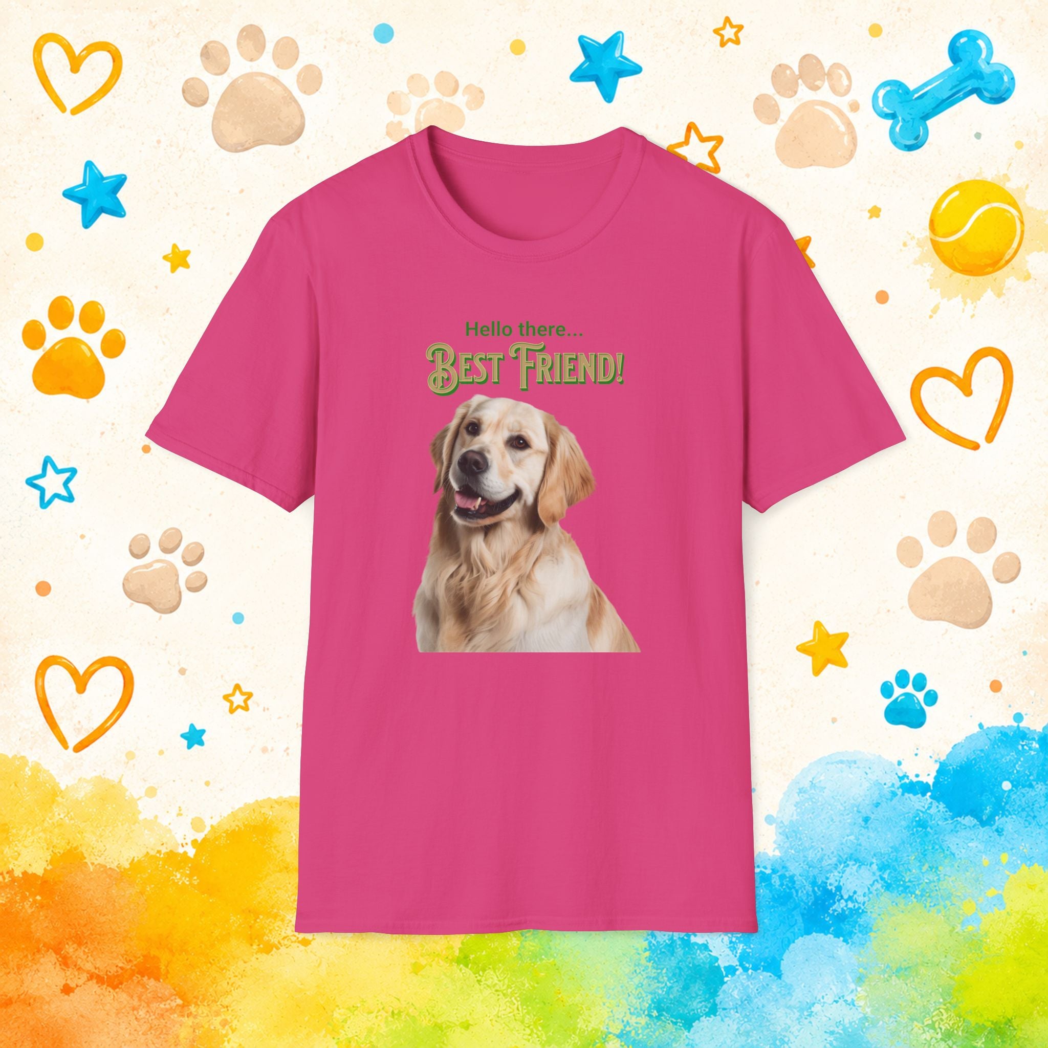 Golden Retriever Hello There… Best Friend! T‑Shirt
