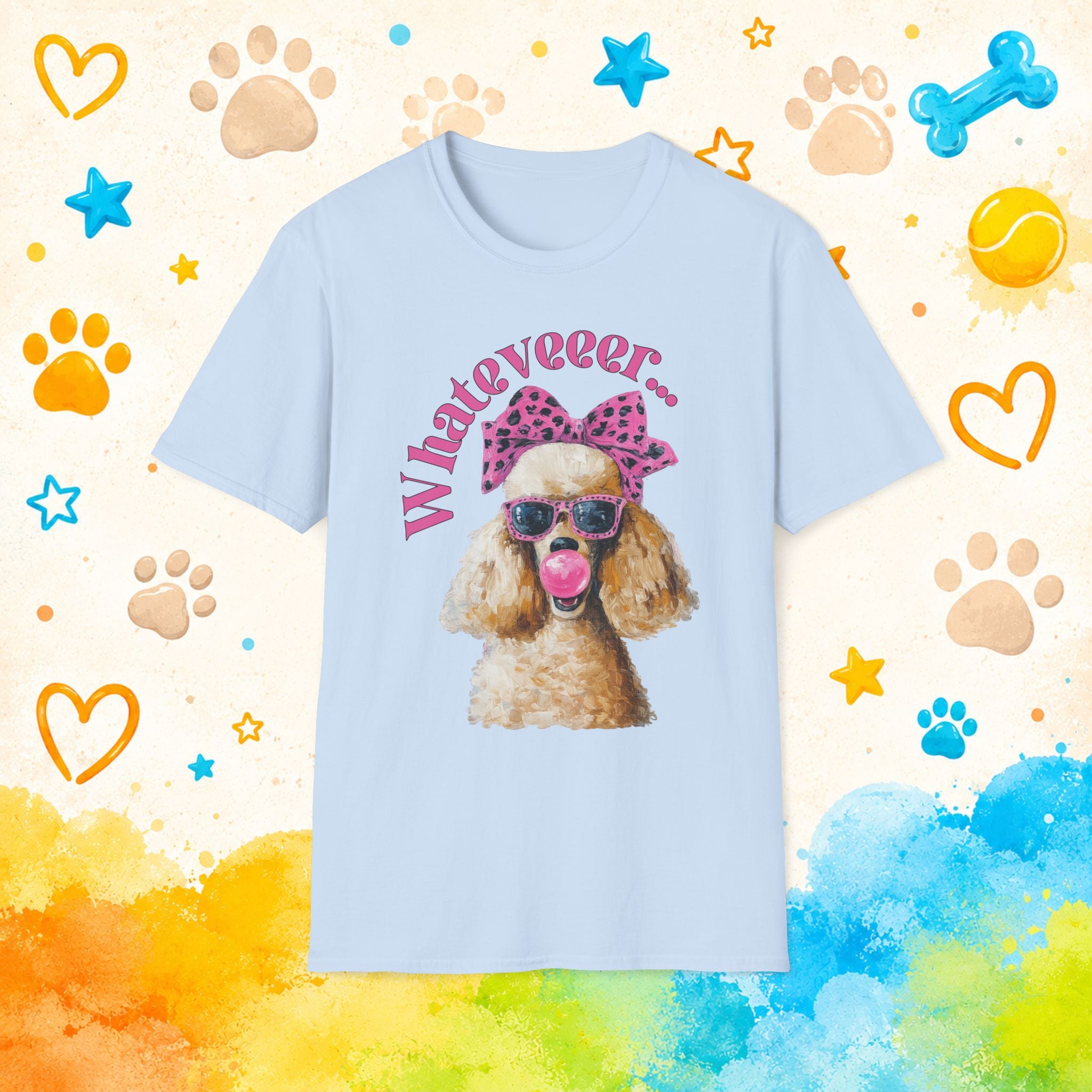 Poodle "Whatever" Sassy Bubblegum T-shirt