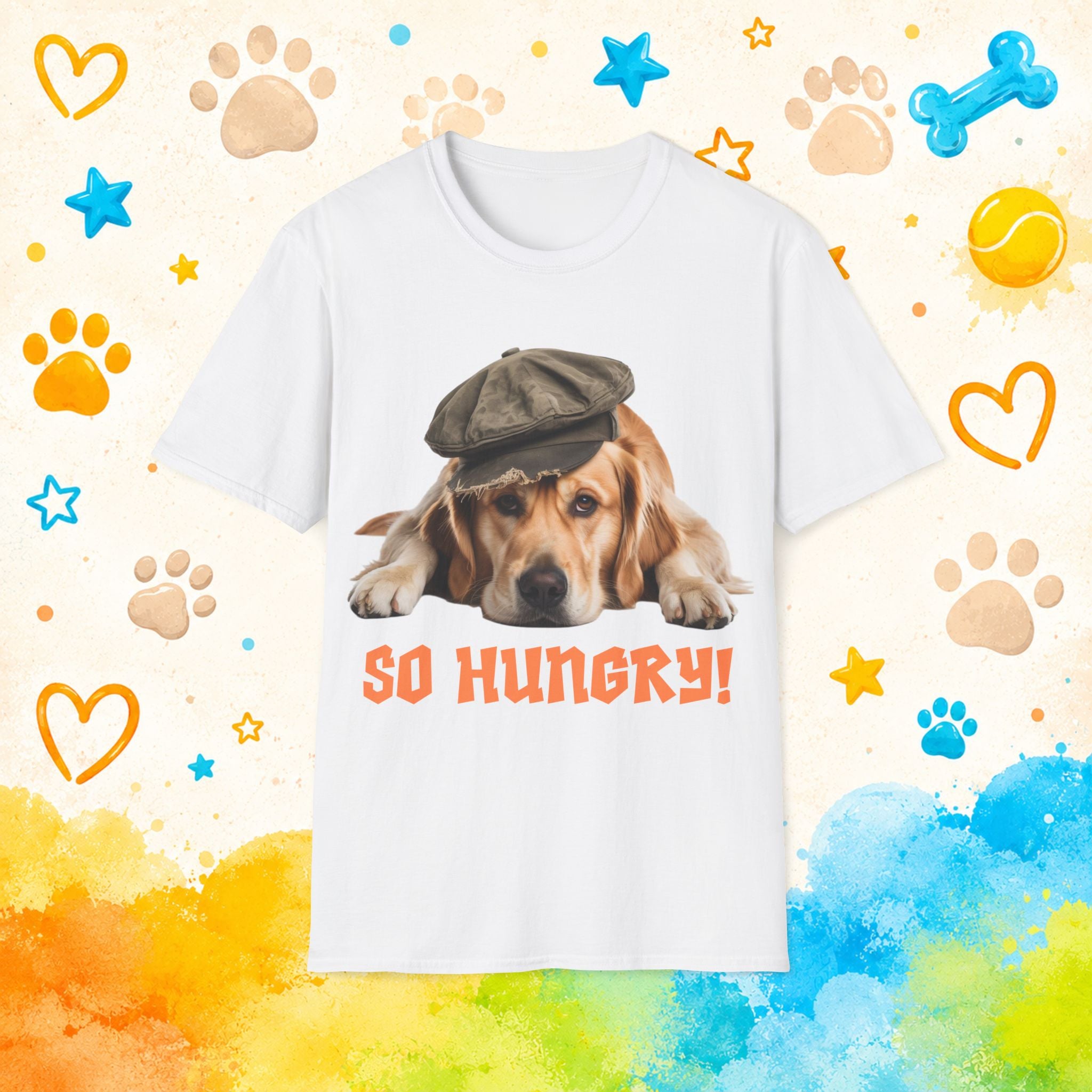 Golden Retriever "So Hungry" Funny T-Shirt
