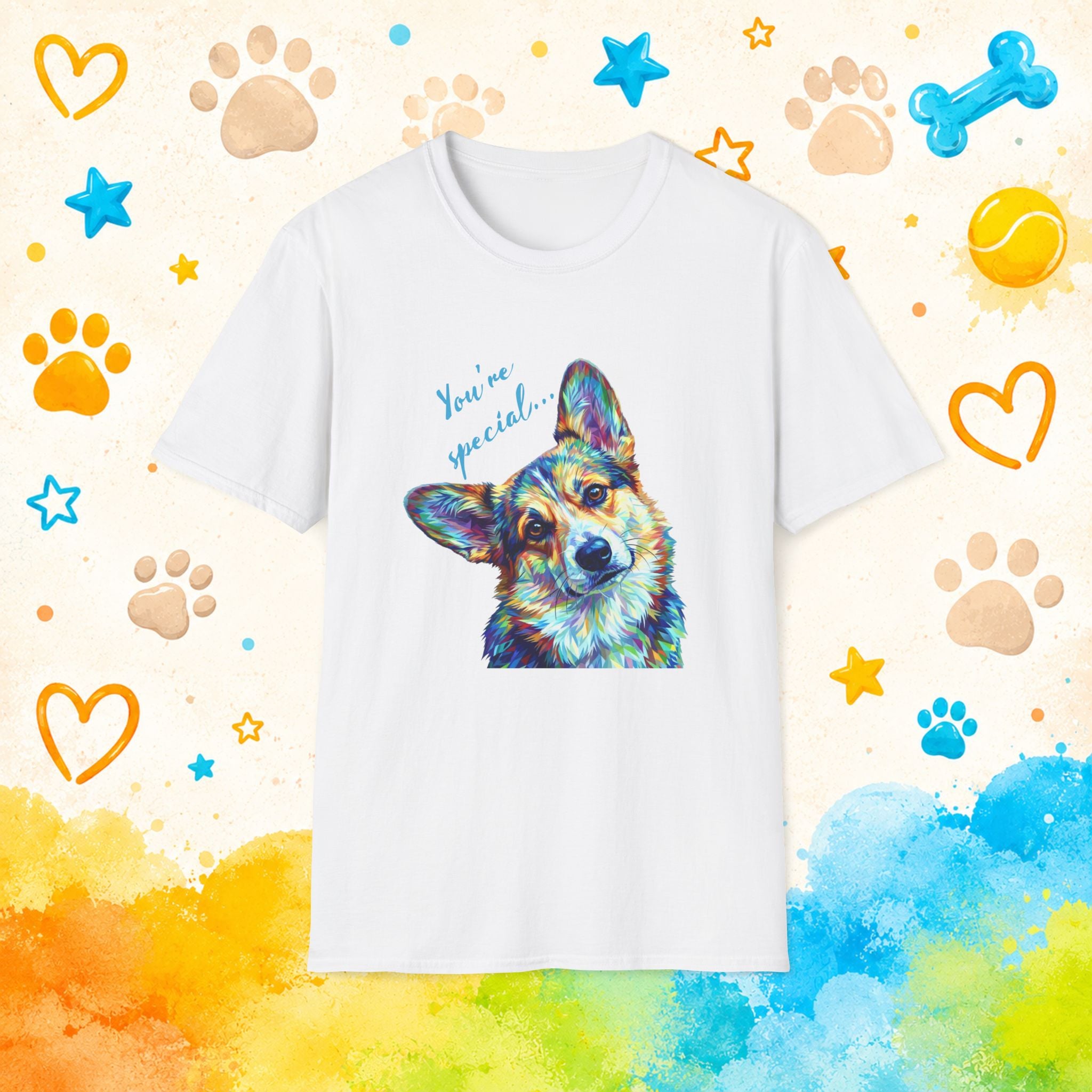 T-Shirt — Colorful Corgi "You're Special" Tee