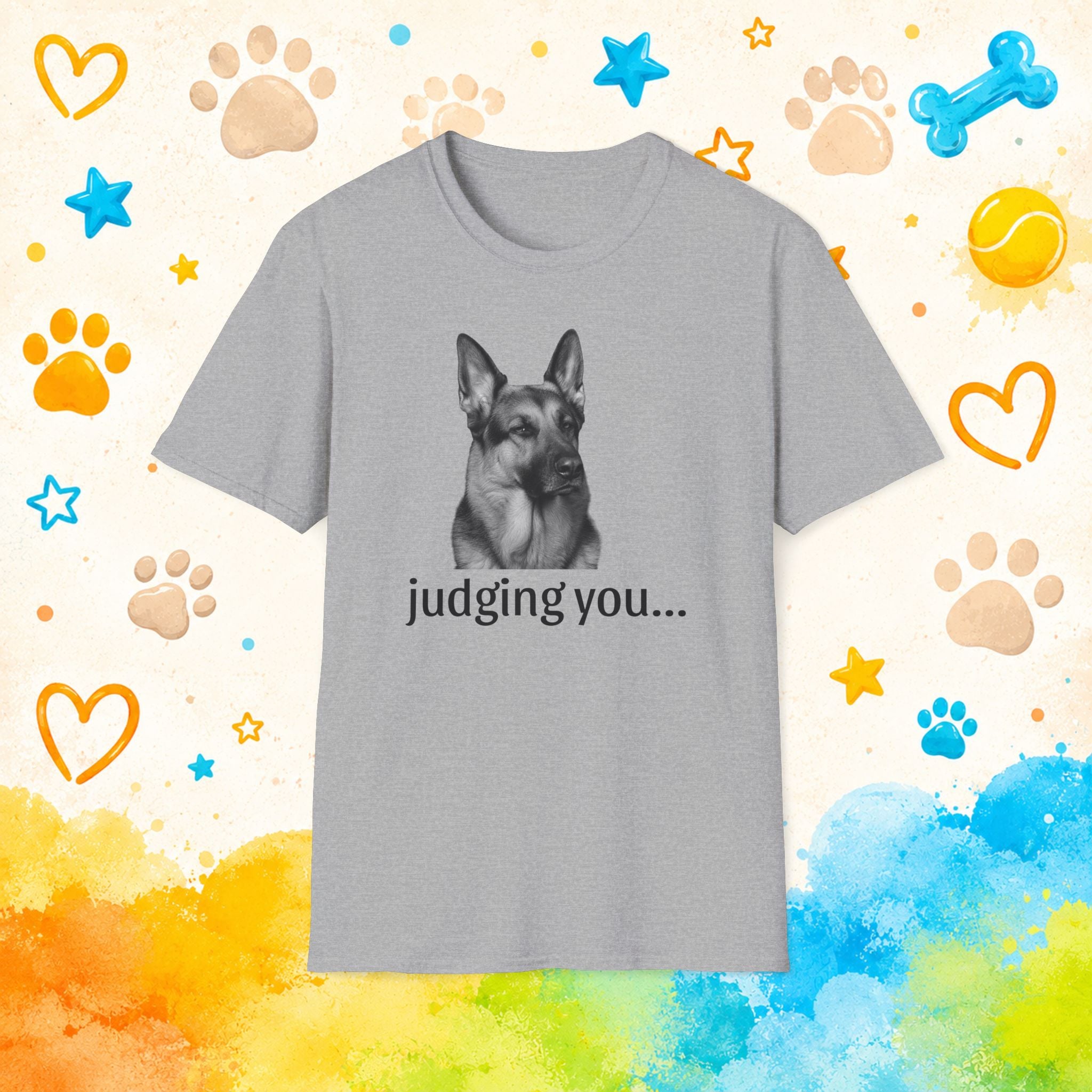 German Shepherd Judging You Funny T-shirt