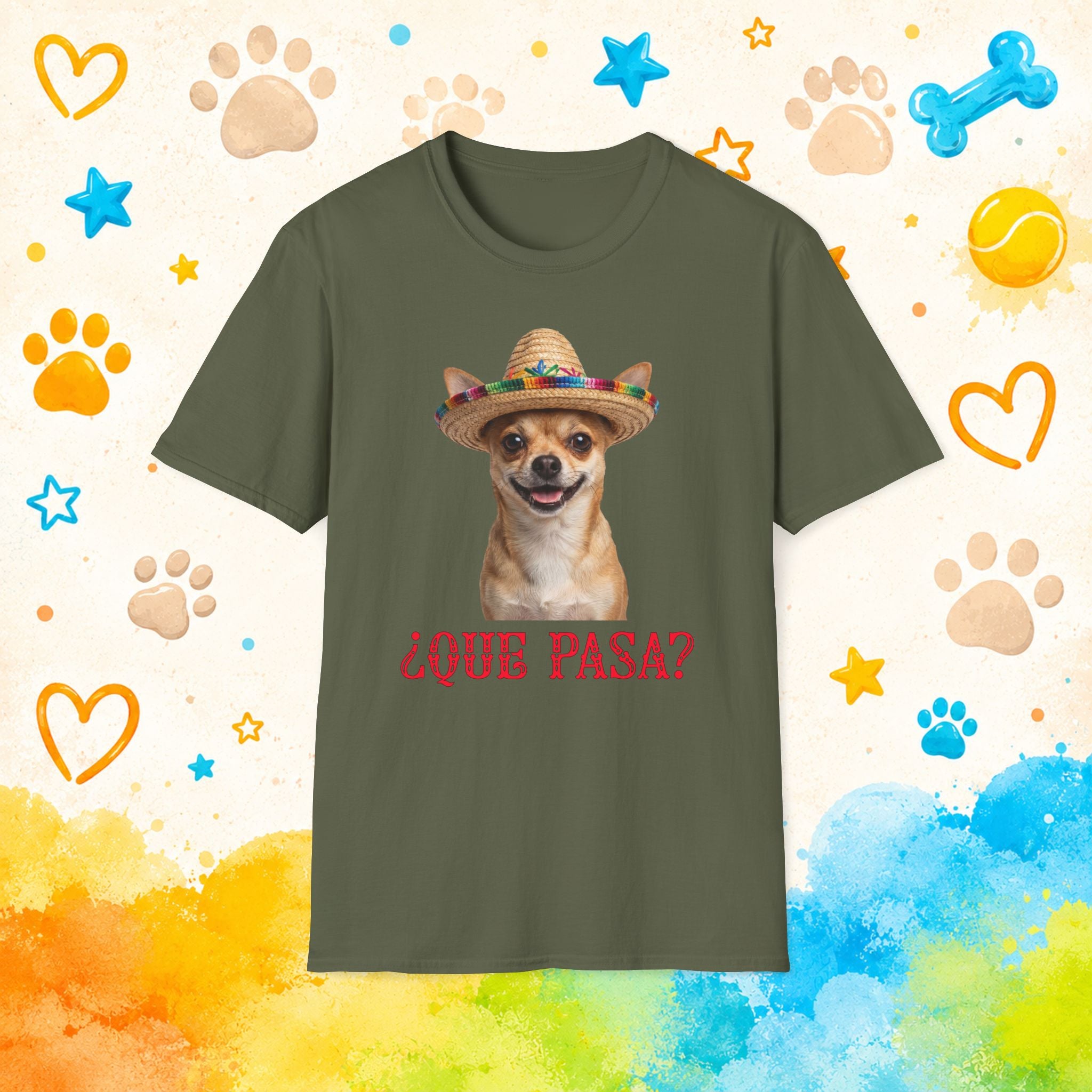 Que Pasa? Funny Chihuahua Sombrero T-Shirt – Fiesta Dog Lover Tee
