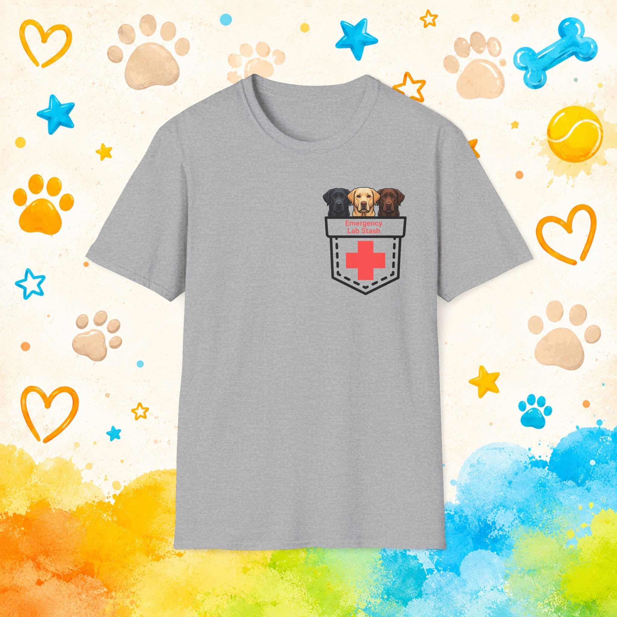 Emergency Lab Stash Funny Labrador Retriever T-Shirt – Pocket Labs Dog Lover Tee