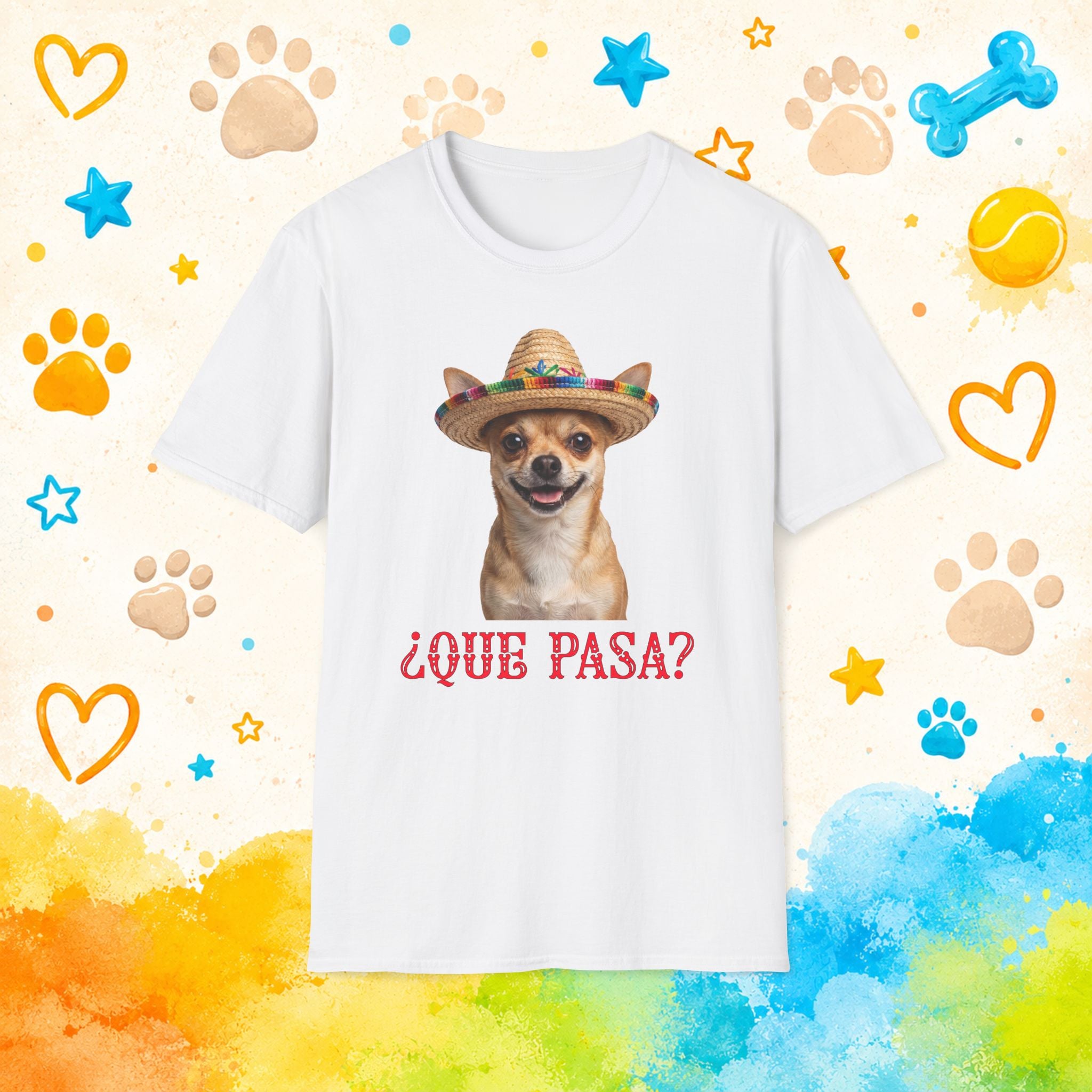 Que Pasa? Funny Chihuahua Sombrero T-Shirt – Fiesta Dog Lover Tee