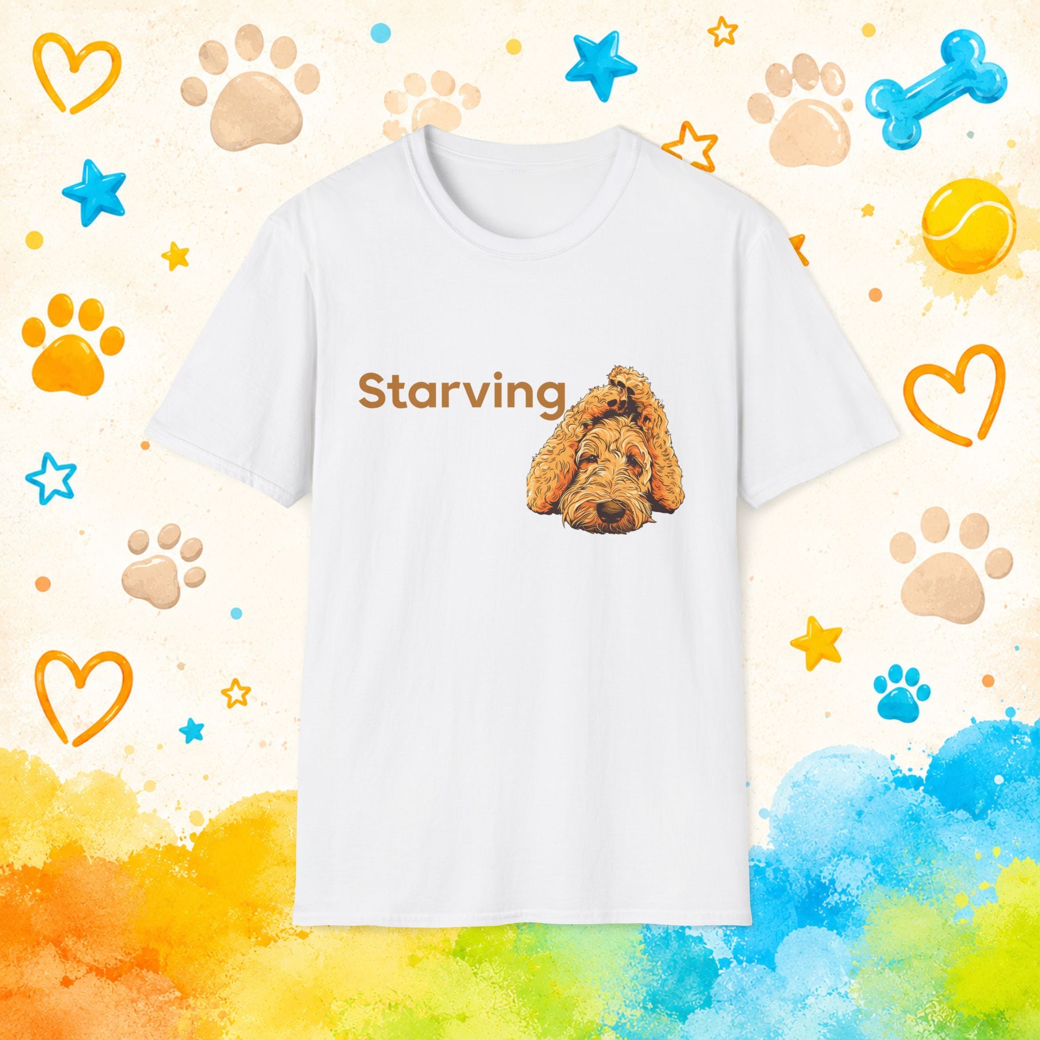 Goldendoodle Starving Funny T-Shirt