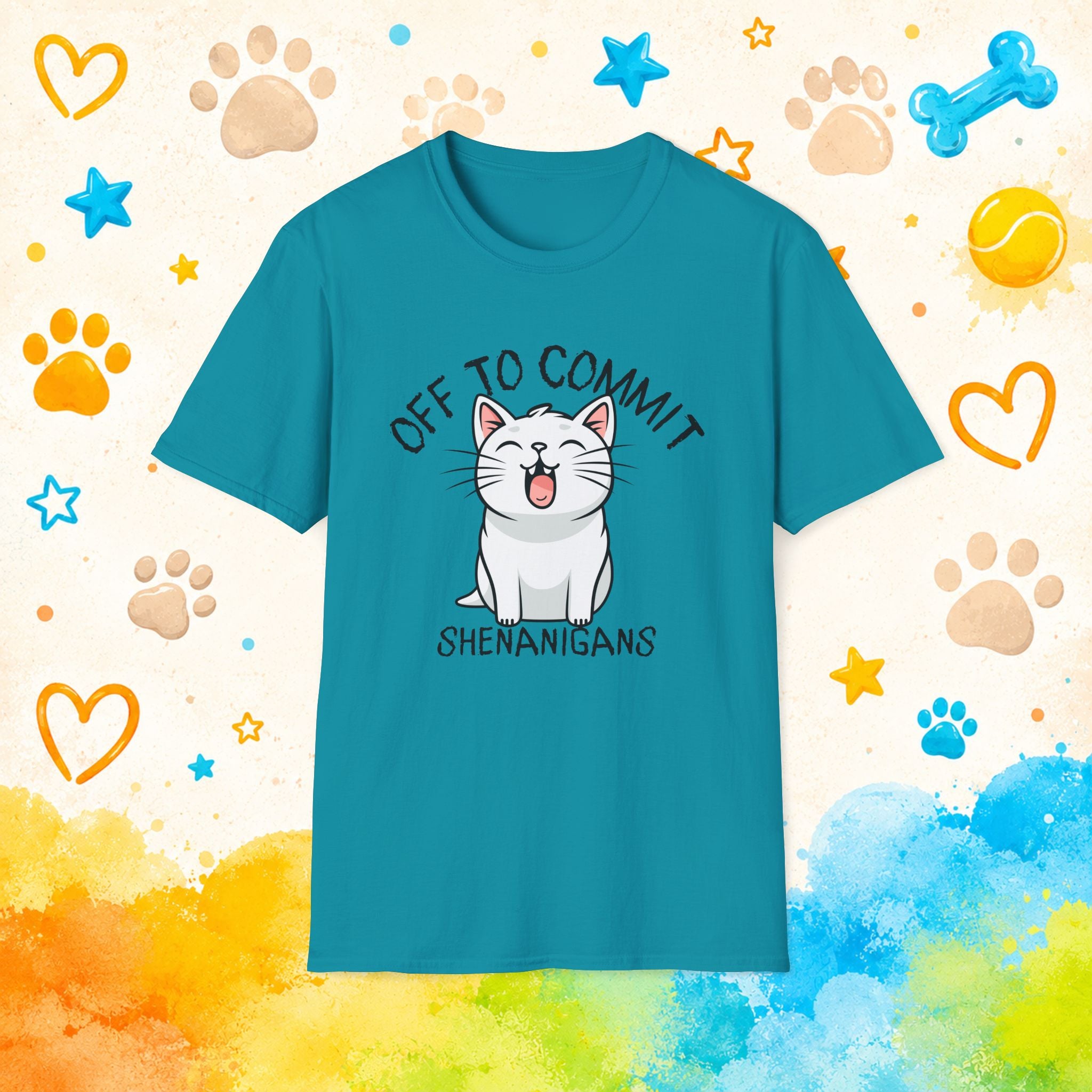 Off to Commit Shenanigans Cat T-Shirt