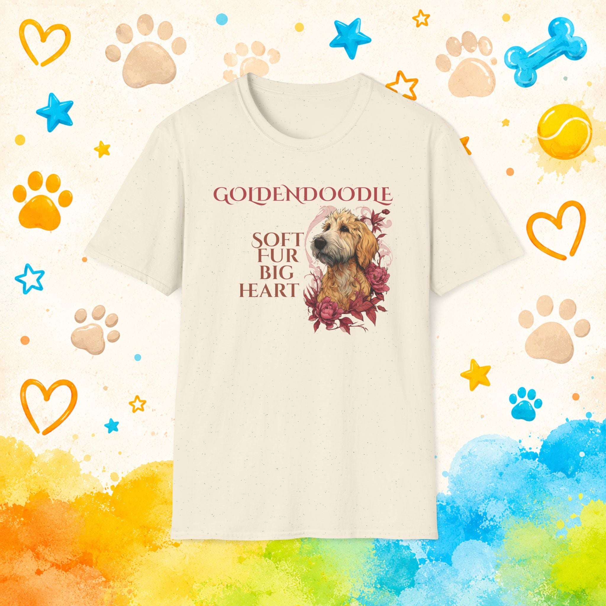 Goldendoodle Soft Fur Big Heart T-Shirt