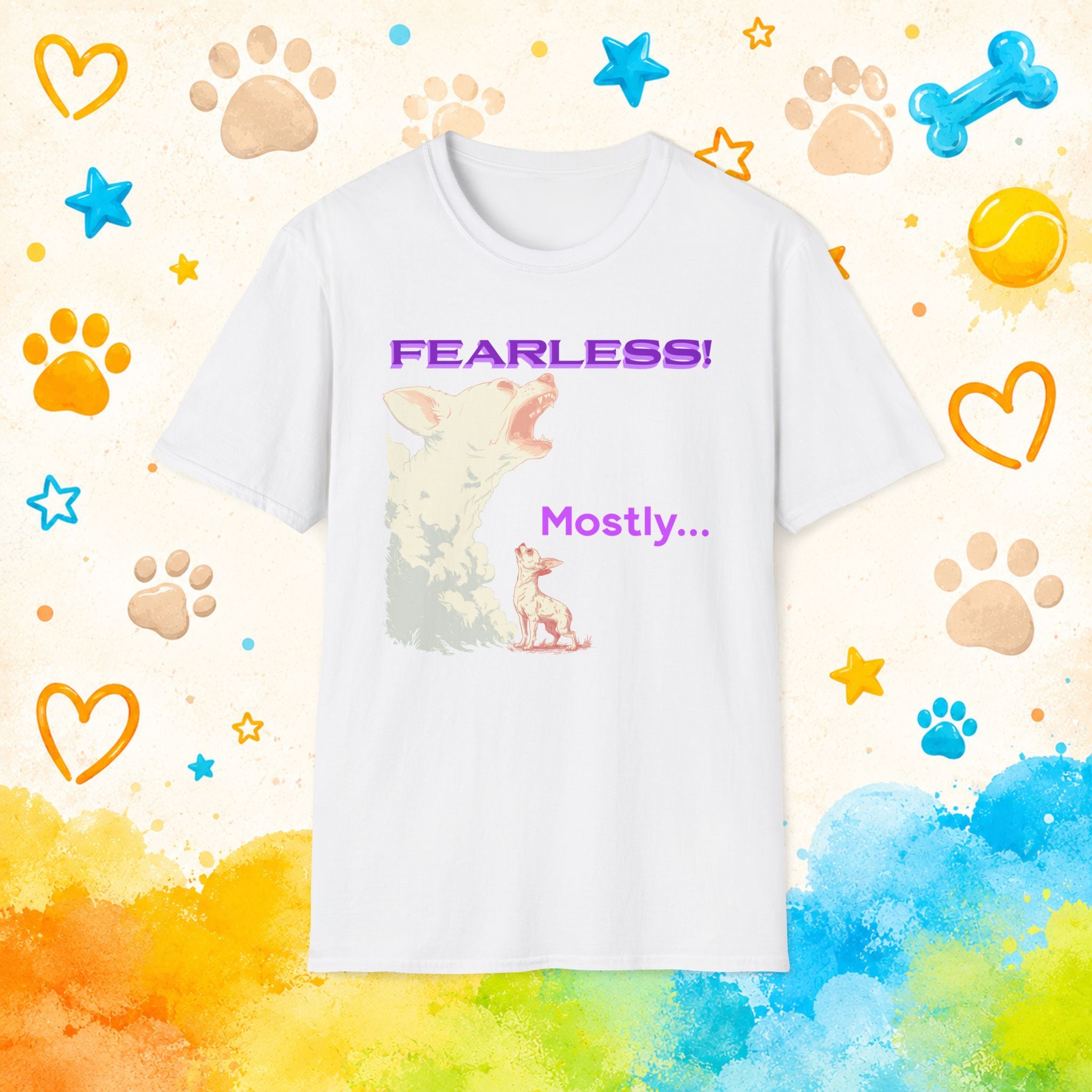 Fearless... Mostly Funny Chihuahua T-Shirt – Tiny Dog Big Attitude Humor Tee