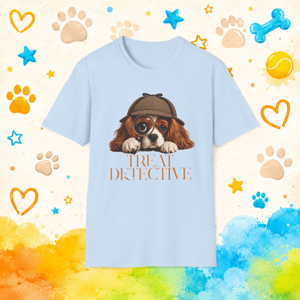 Treat Detective Funny Cavalier King Charles Spaniel T-Shirt – Sherlock Dog Humor Tee