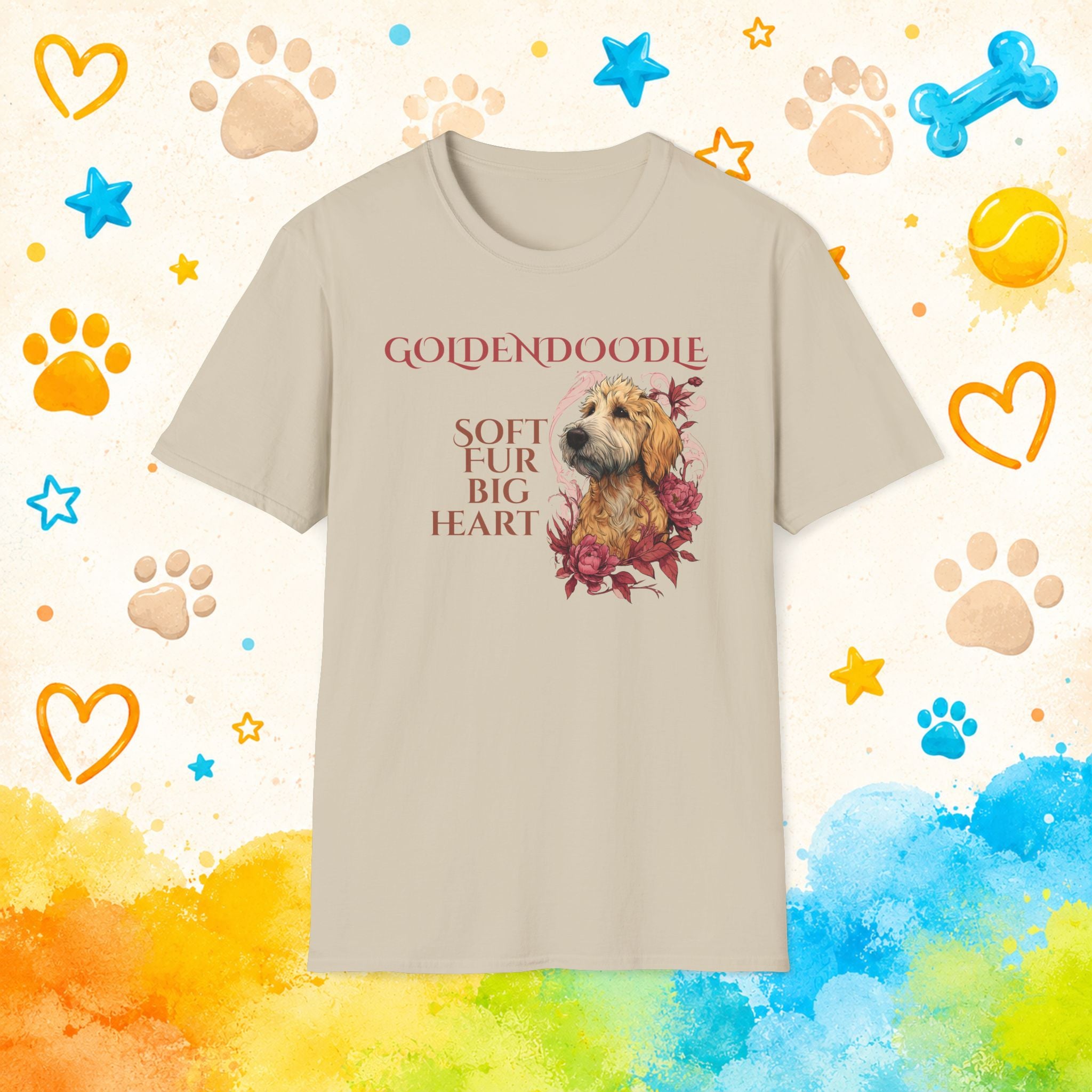 Goldendoodle Soft Fur Big Heart T-Shirt