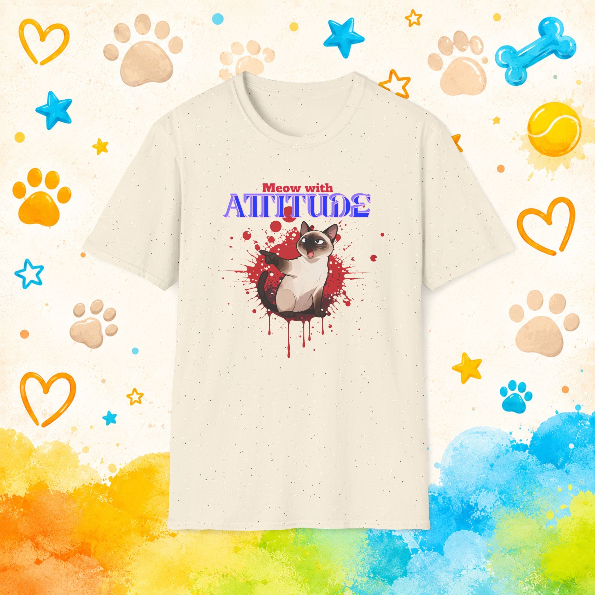 Cat “Meow With Attitude” T-Shirt
