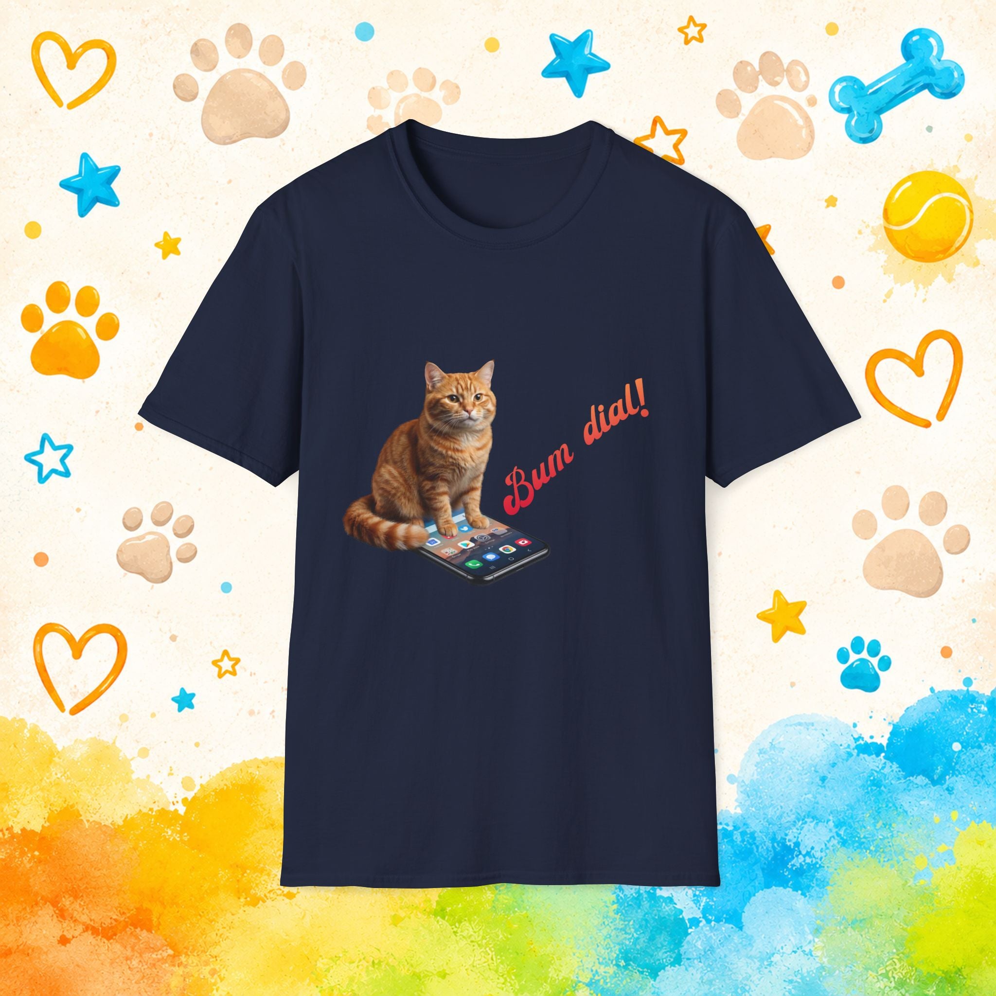 Cat “Bum dial!” Funny T-shirt