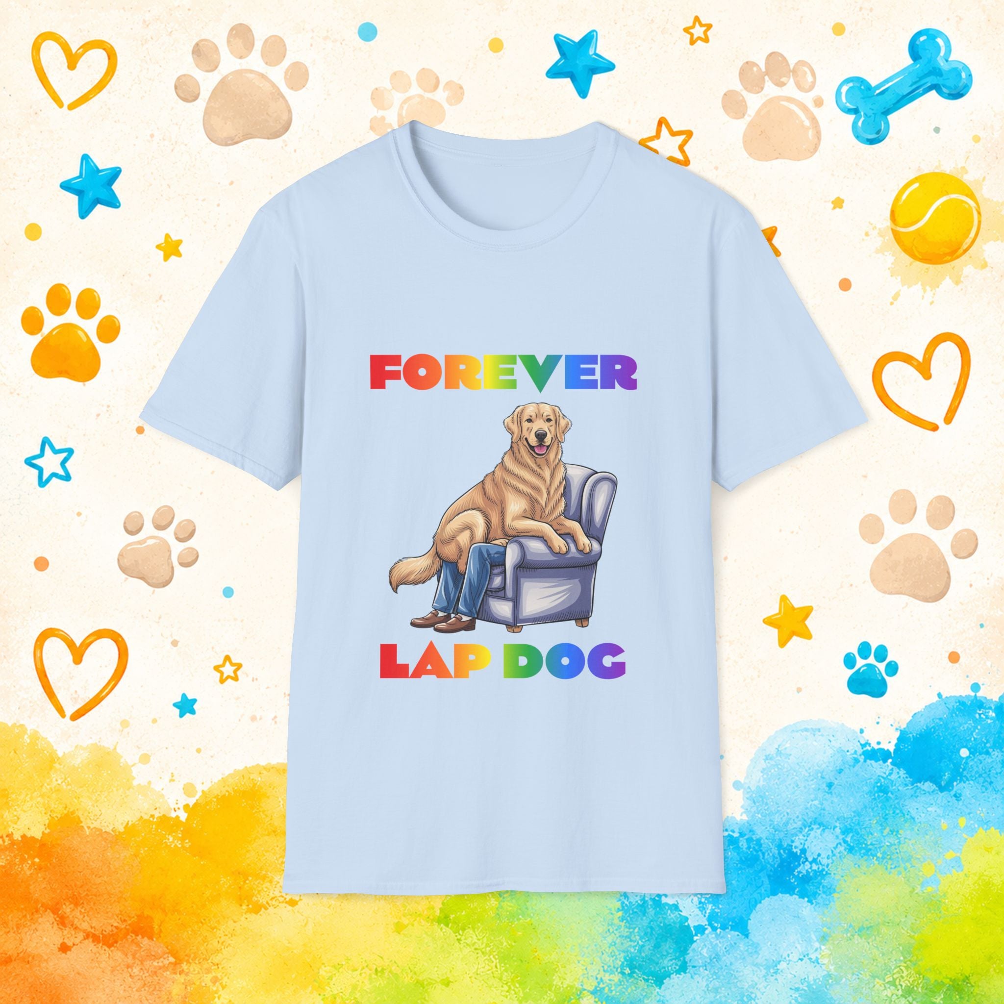 Golden Retriever "Forever Lap Dog" Funny T-Shirt