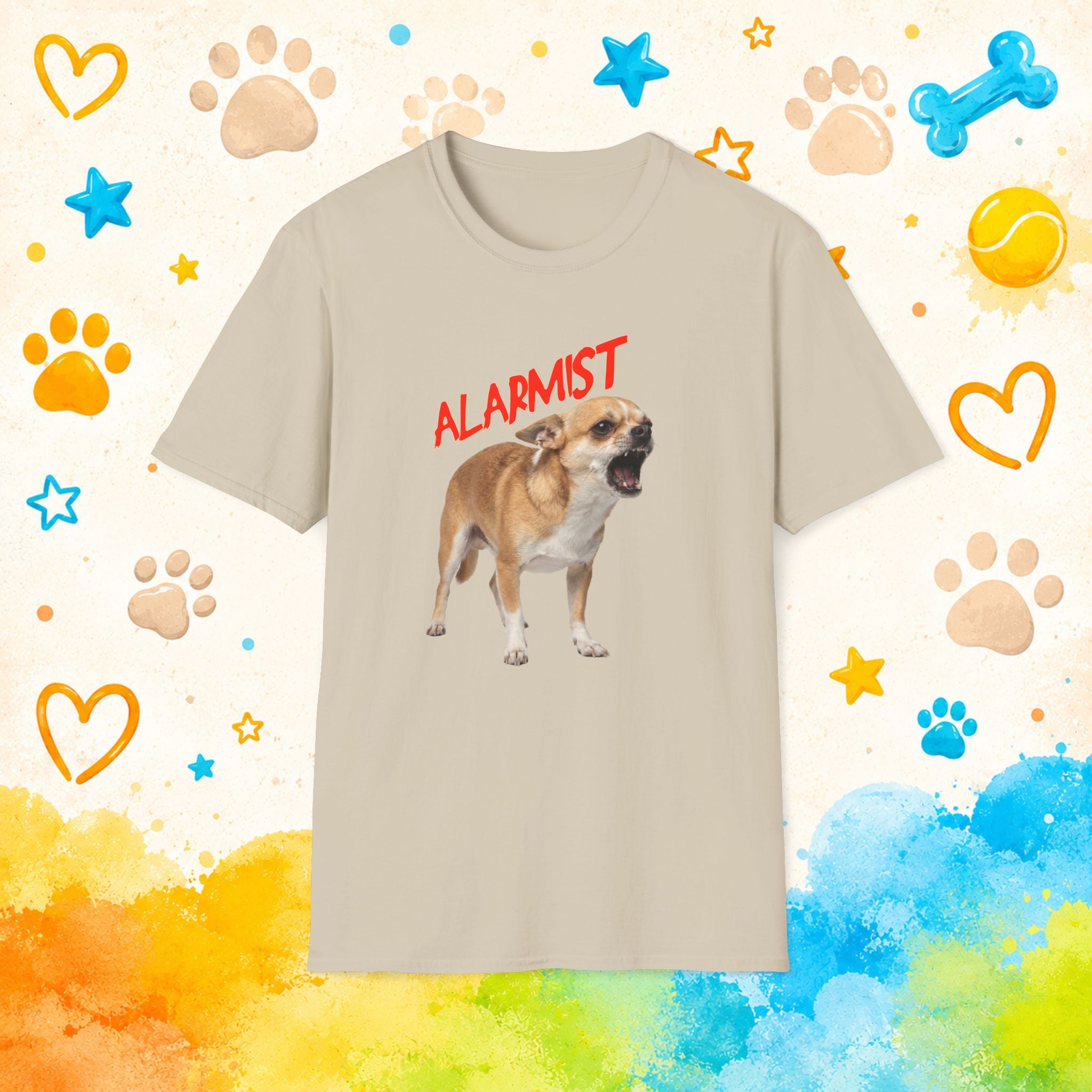 Alarmist Funny Chihuahua T-Shirt – Tiny Dog Security System Humor Tee