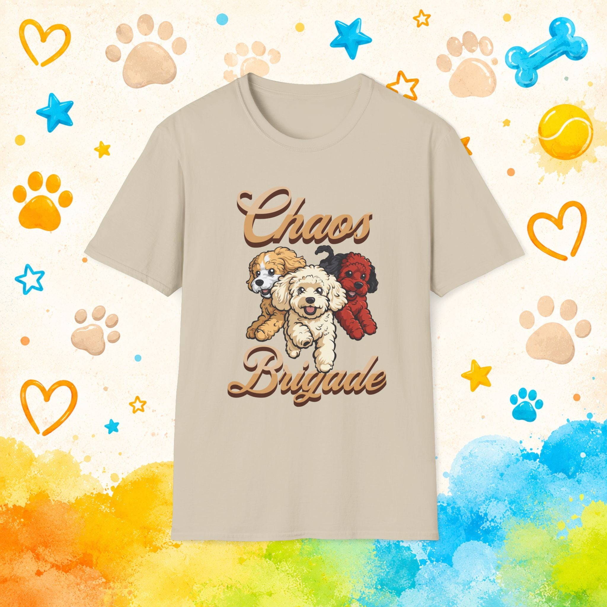 Poodle Chaos Brigade Funny T-shirt