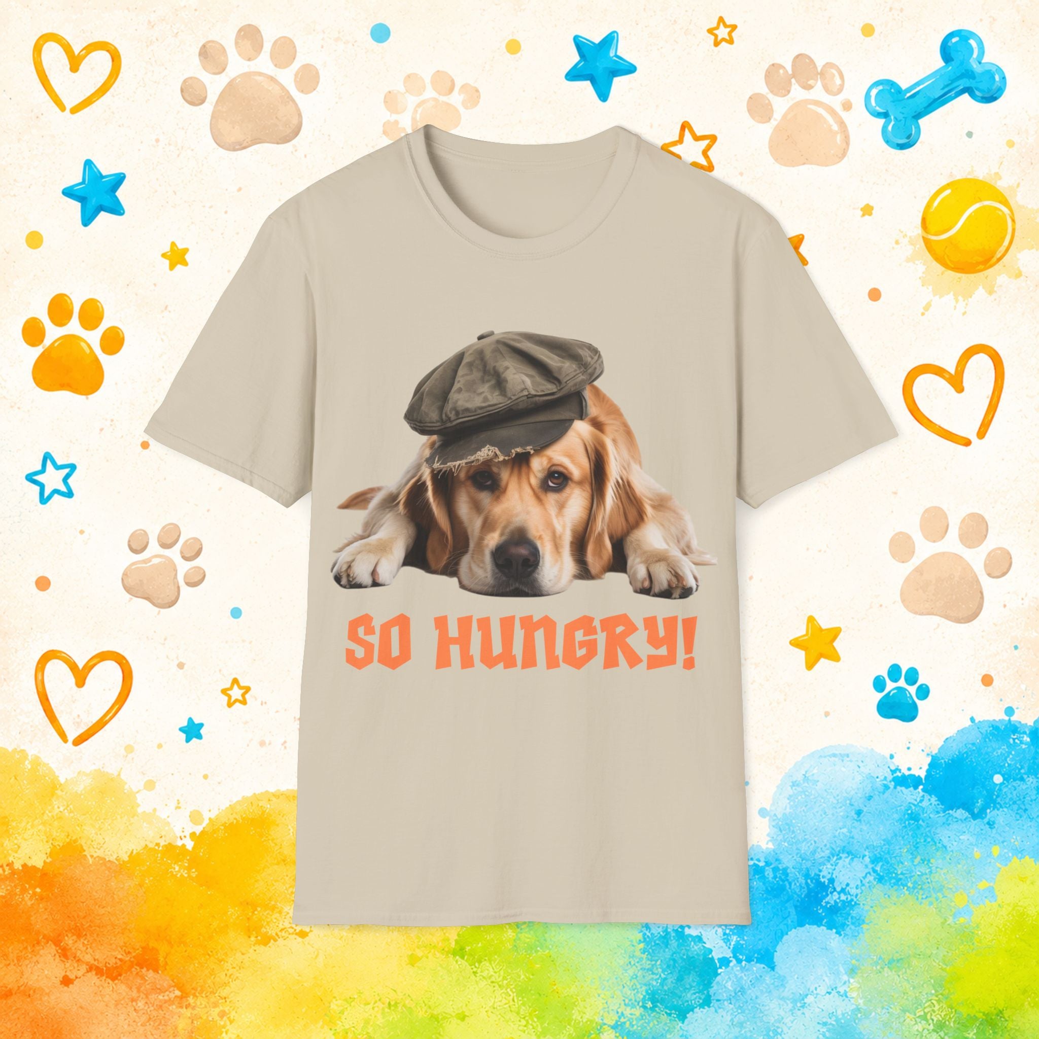 Golden Retriever "So Hungry" Funny T-Shirt