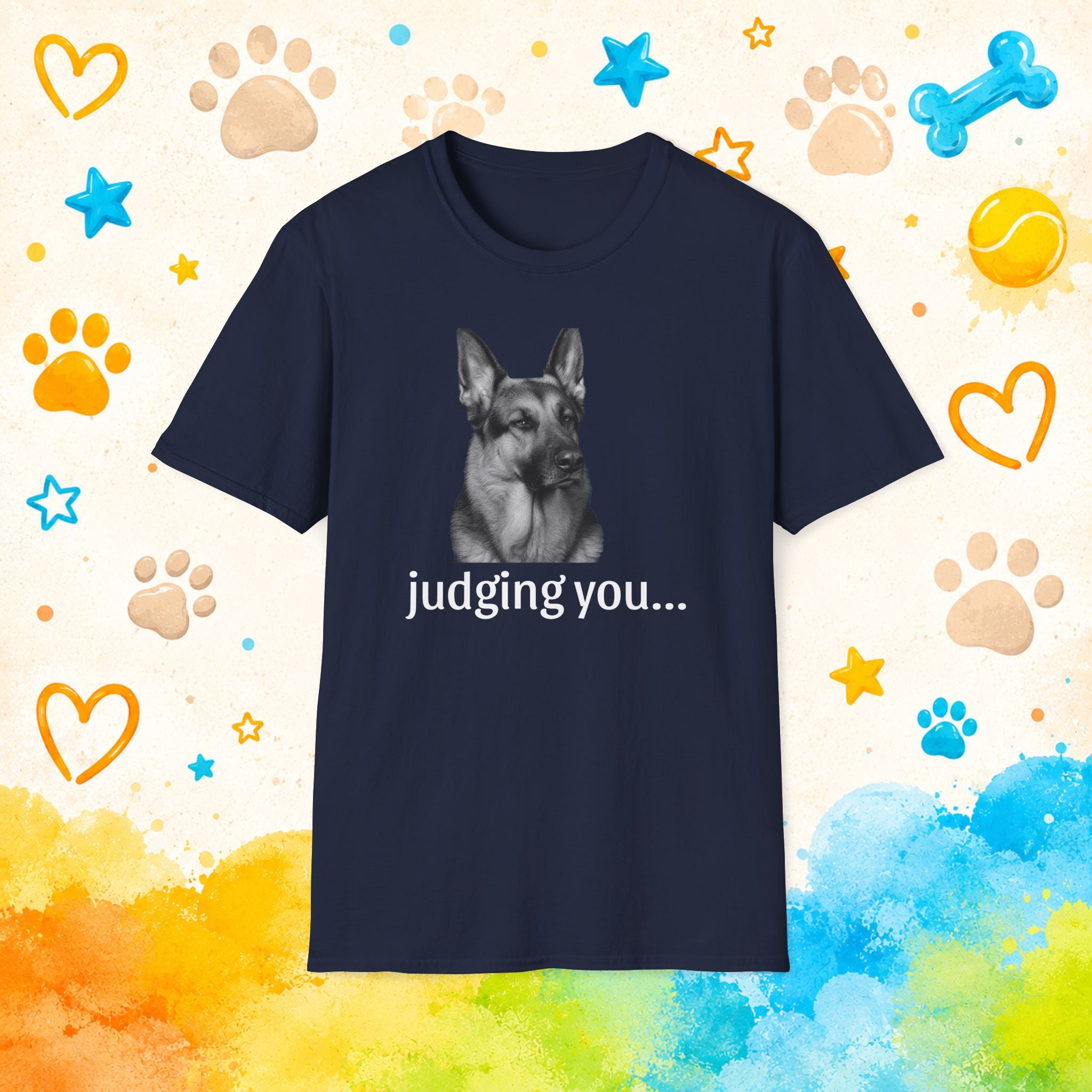 German Shepherd Judging You Funny T-shirt