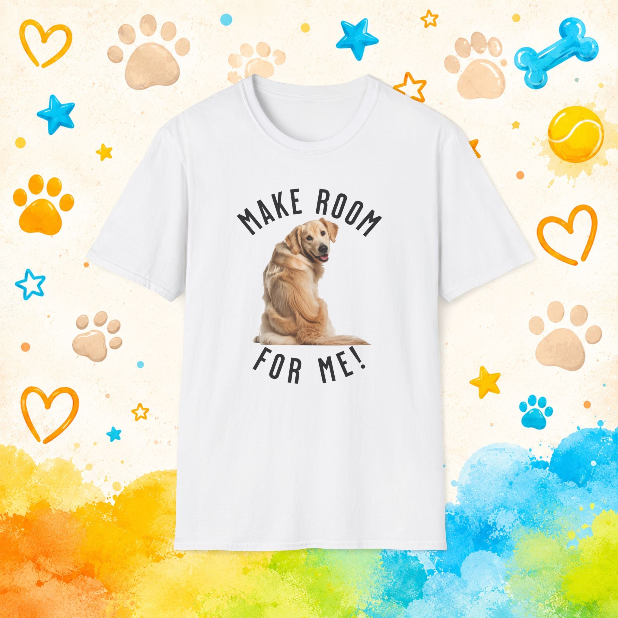 Golden Retriever Make Room For Me! Dog Graphic T-Shirt