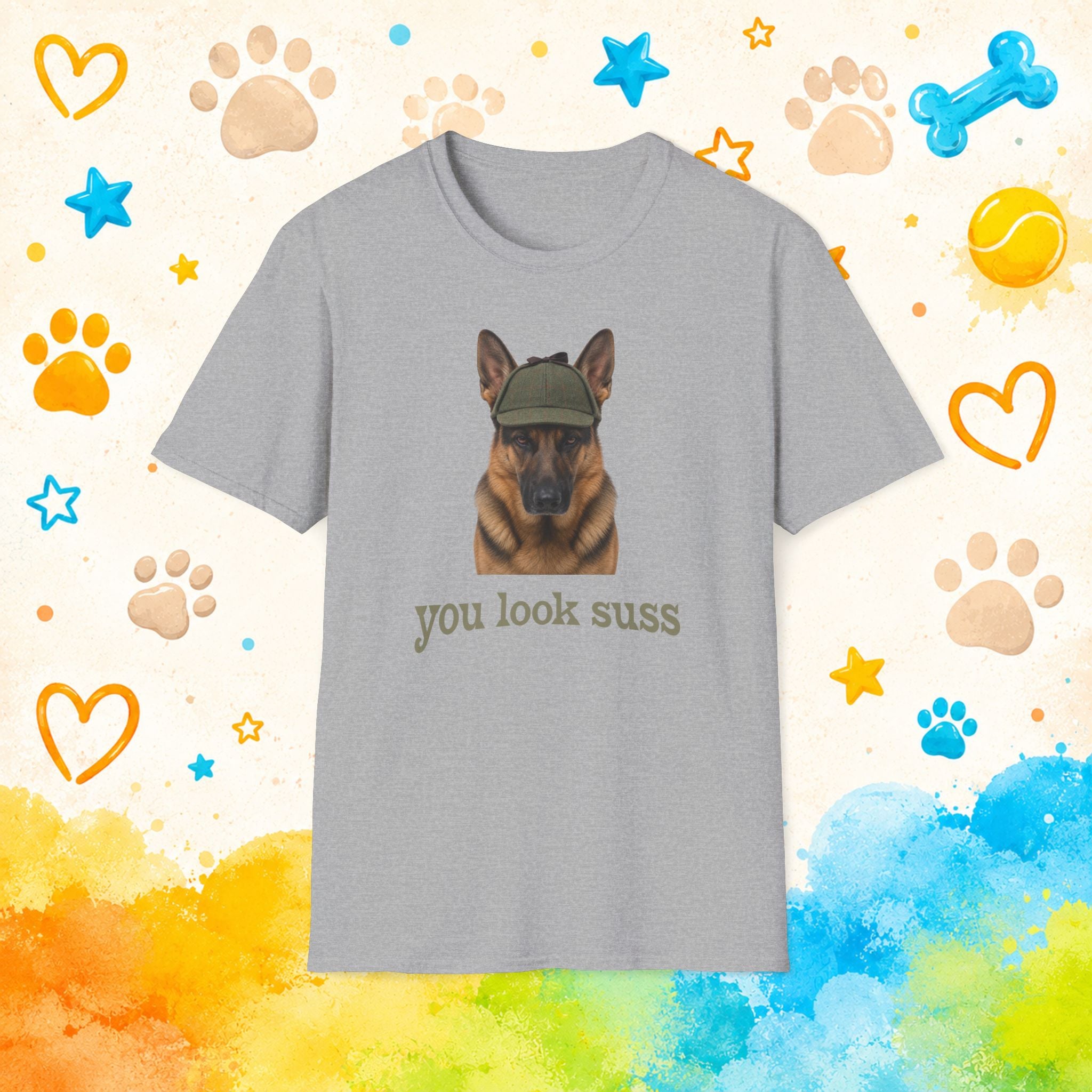 German Shepherd "You Look Suss" T-Shirt