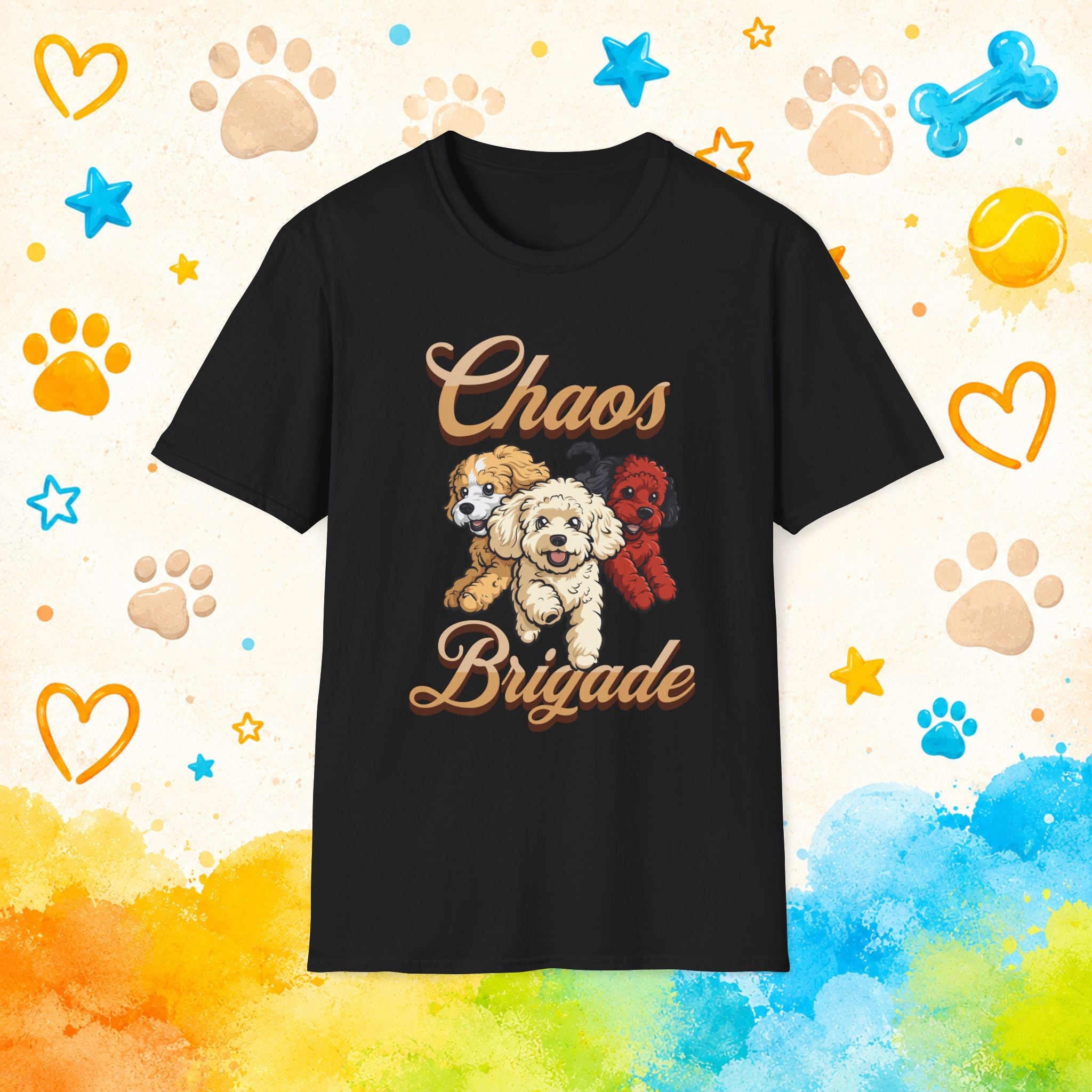 Poodle Chaos Brigade Funny T-shirt