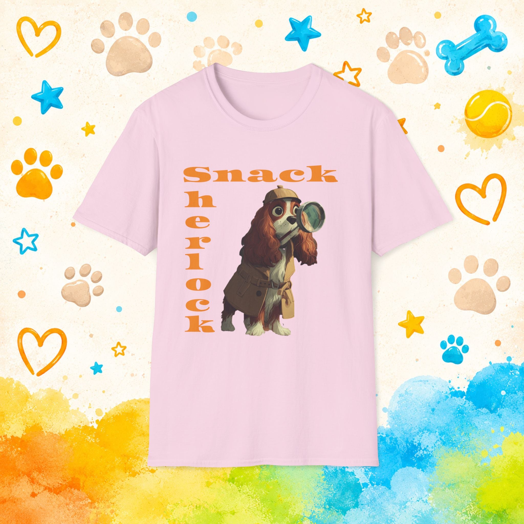 Cavalier King Charles Snack Sherlock Funny T-Shirt