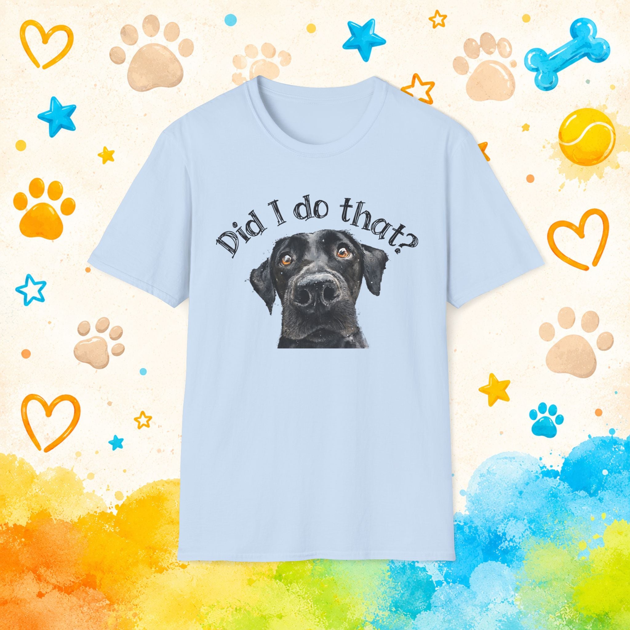 Did I Do That? Funny Labrador Retriever T-Shirt – Guilty Lab Dog Humor Tee