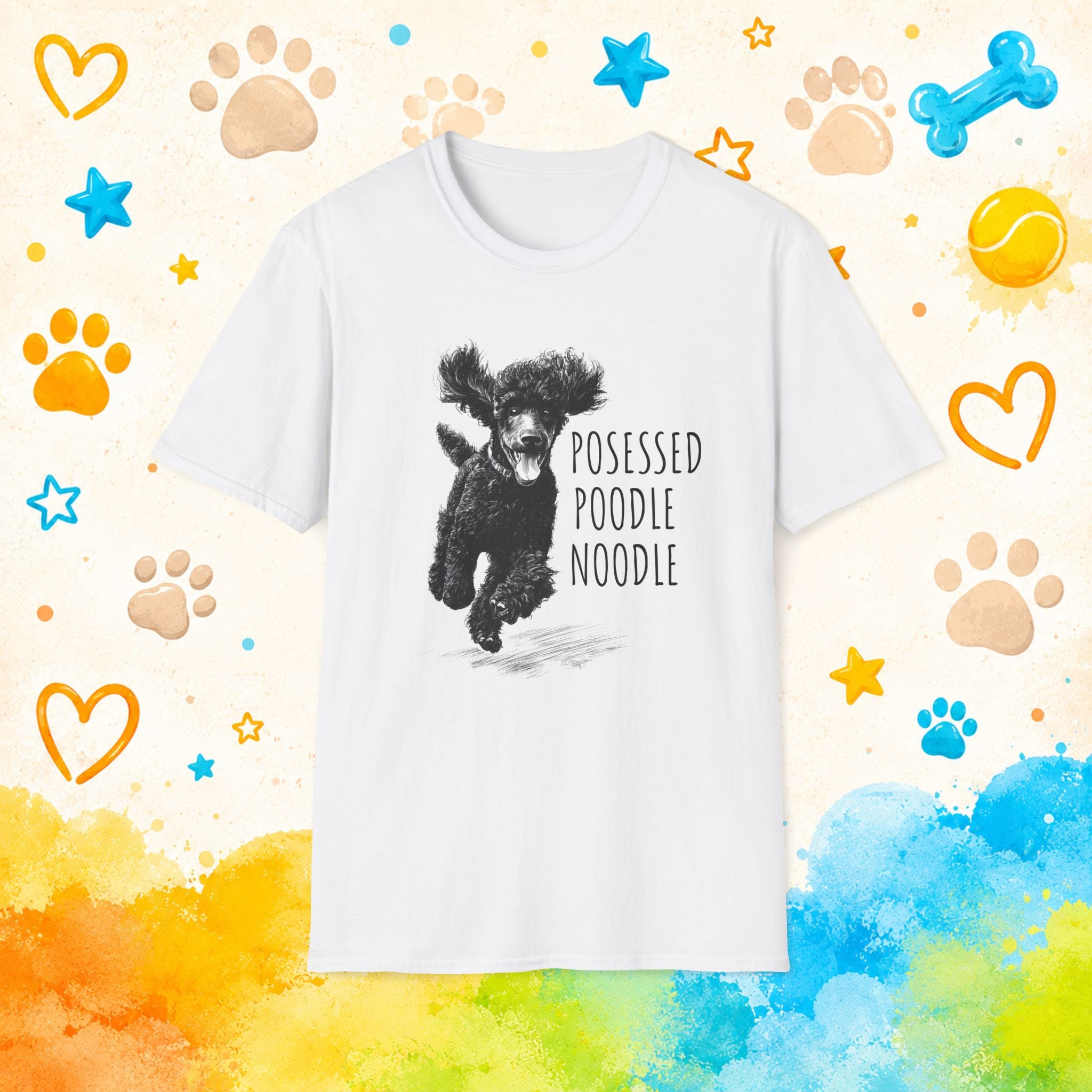 Poodle "Possessed Poodle Noodle" Funny T-Shirt