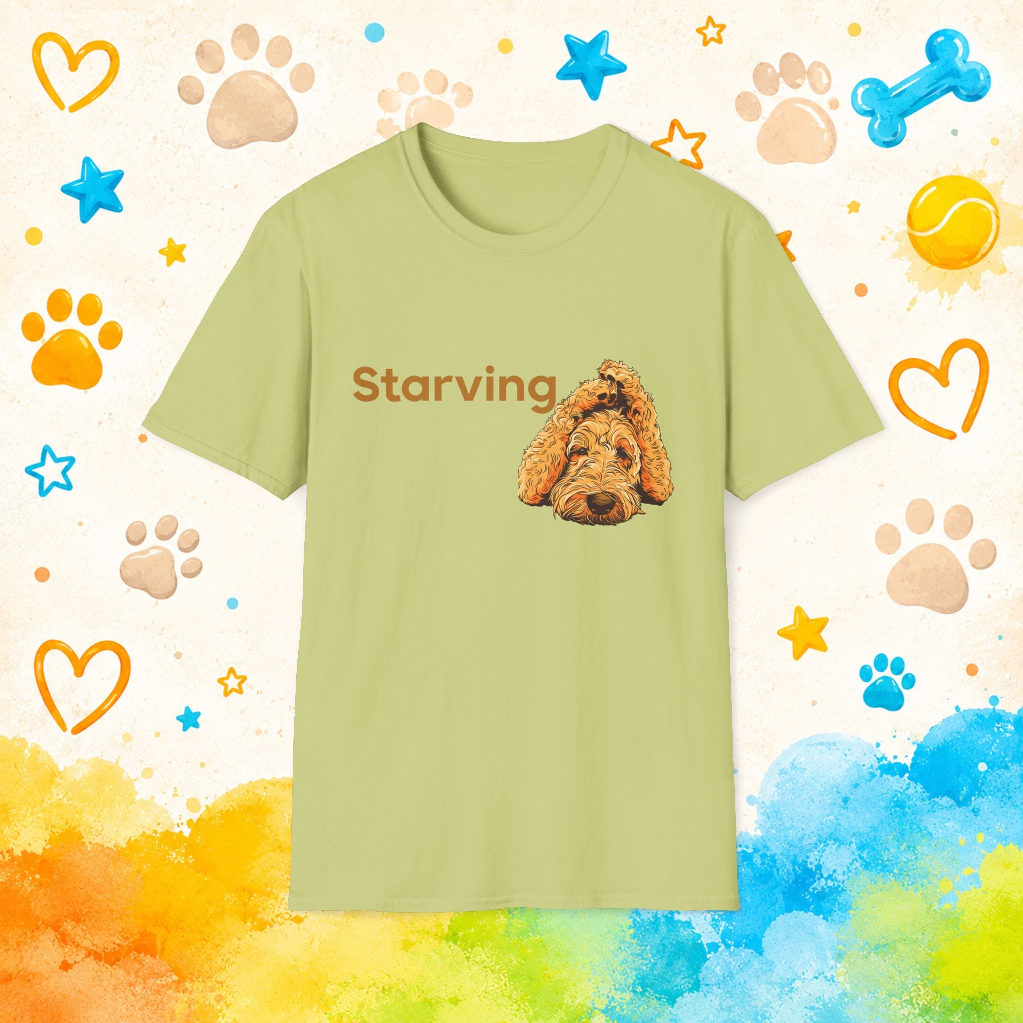 Goldendoodle Starving Funny T-Shirt
