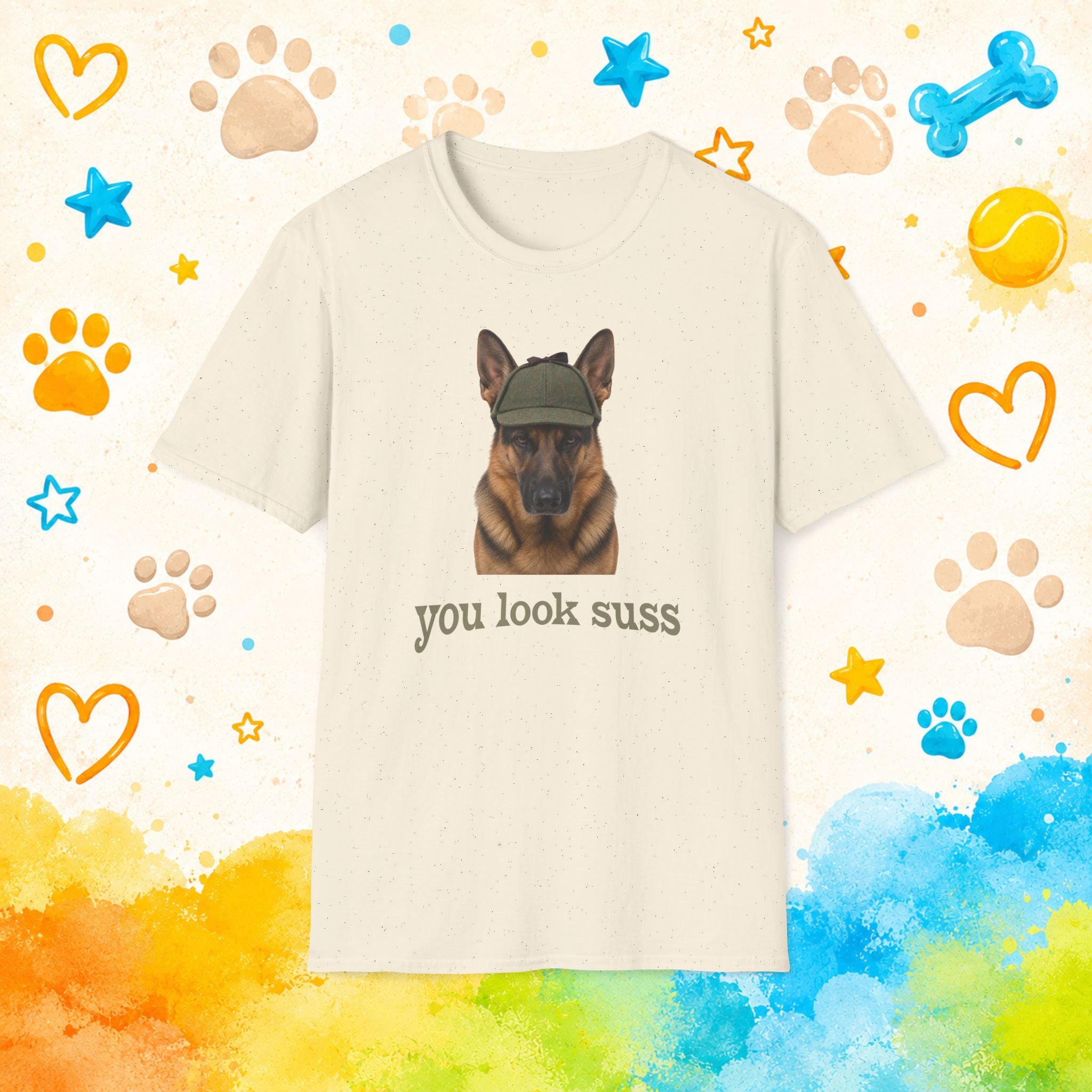 German Shepherd "You Look Suss" T-Shirt