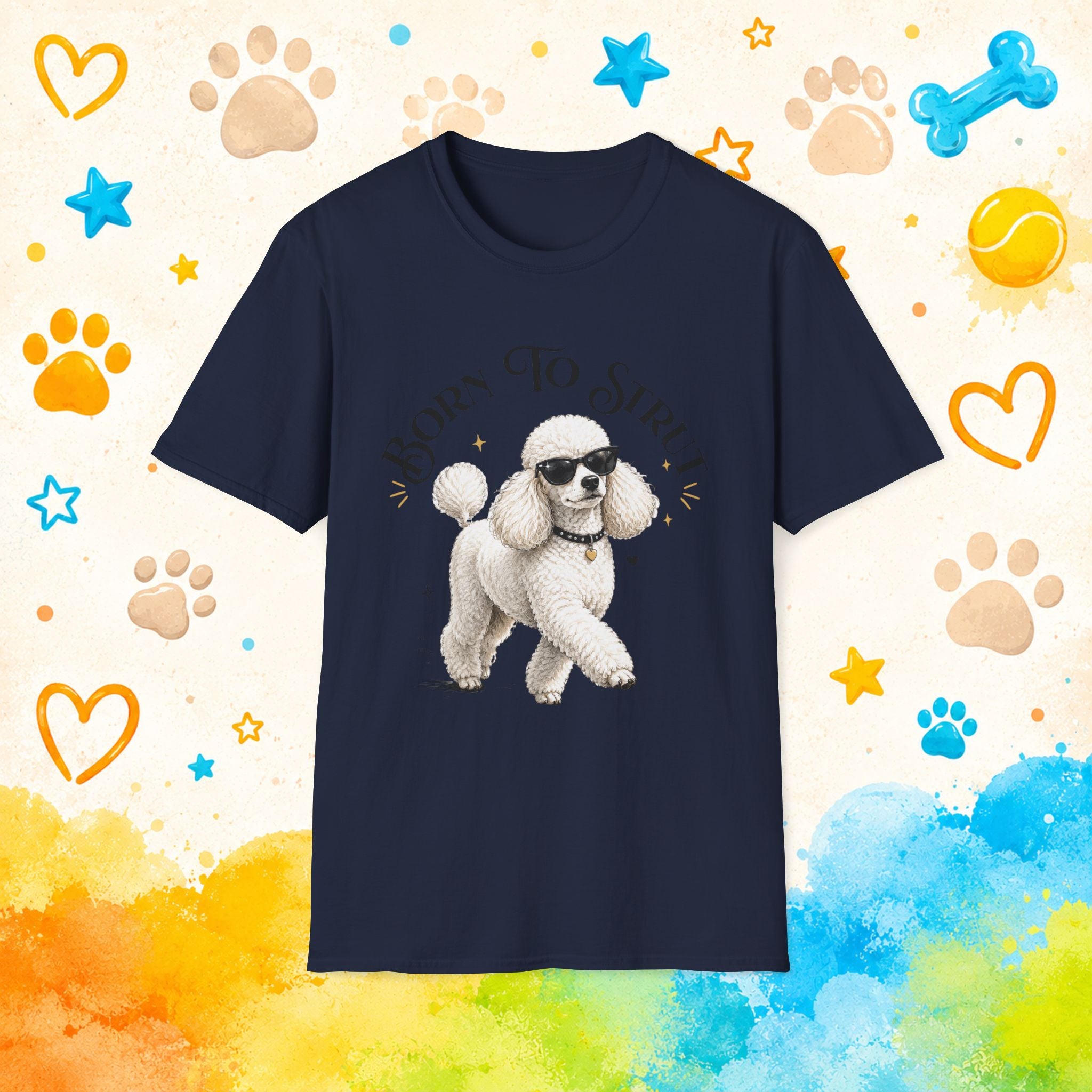 Born to Strut – Cool Poodle Sunglasses Design