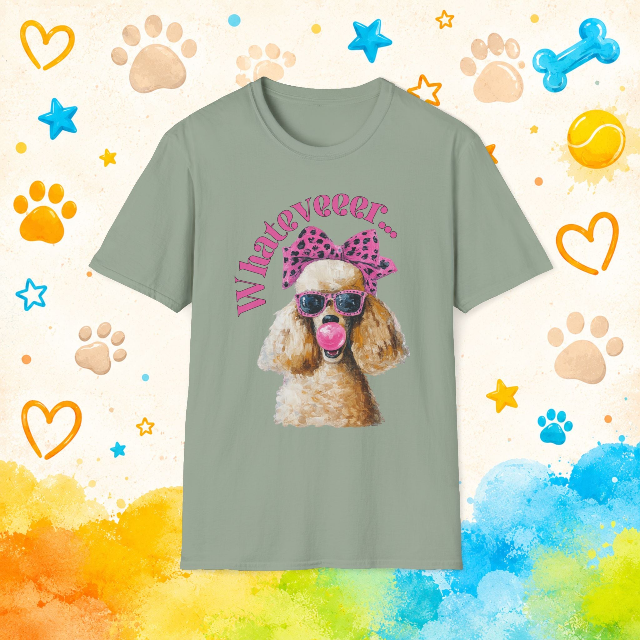 Poodle "Whatever" Sassy Bubblegum T-shirt
