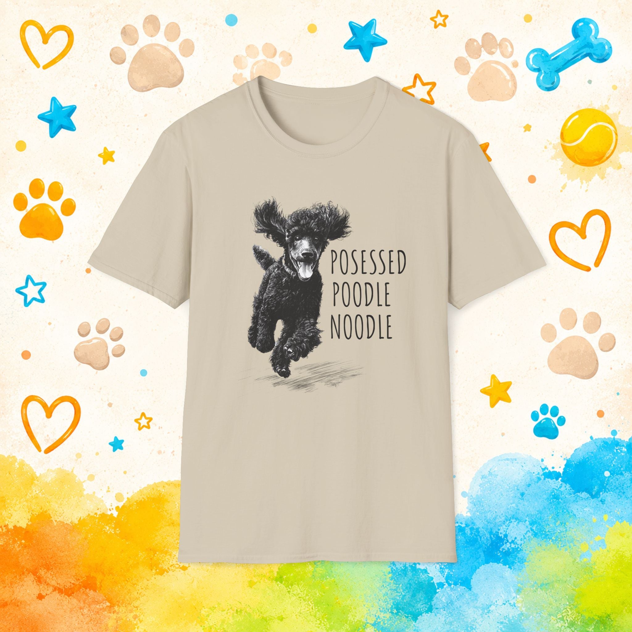 Poodle "Possessed Poodle Noodle" Funny T-Shirt