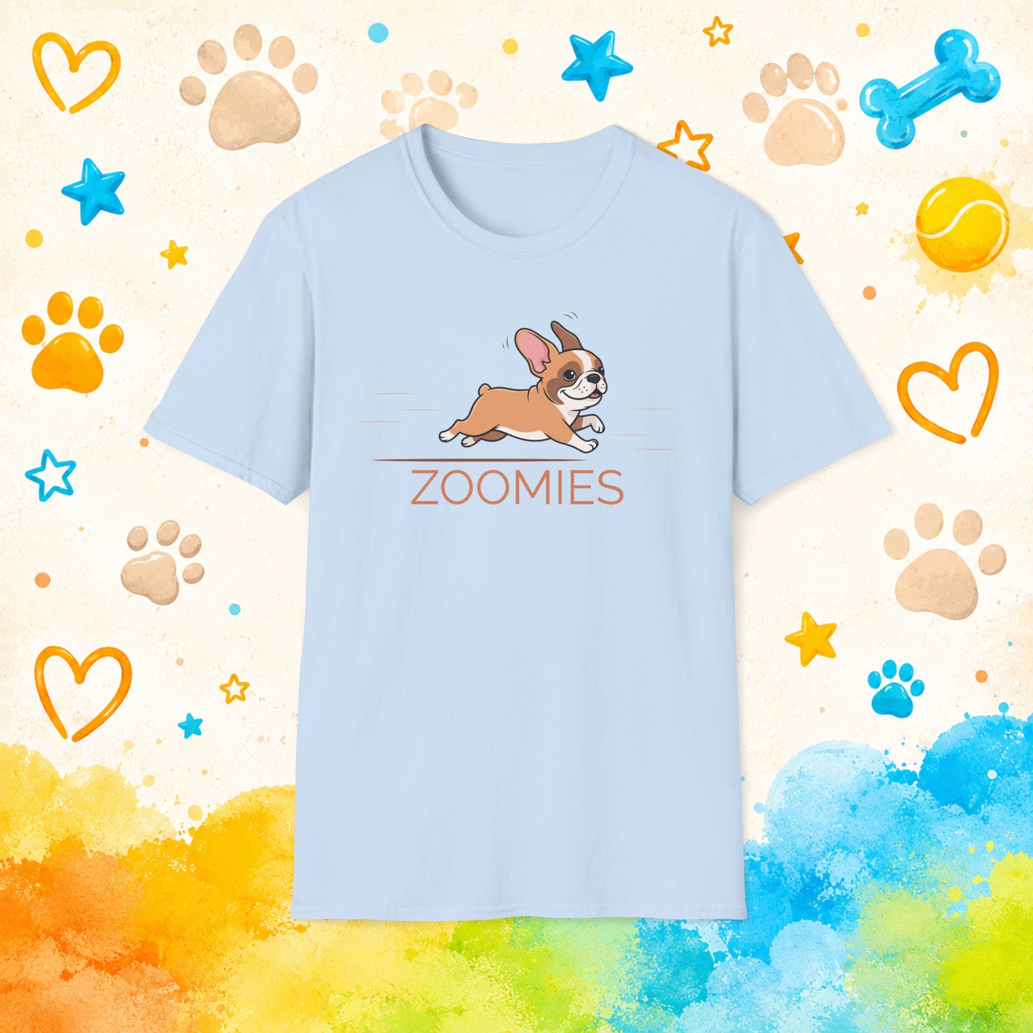 French Bulldog Zoomies T-Shirt — Cute Running Dog Tee