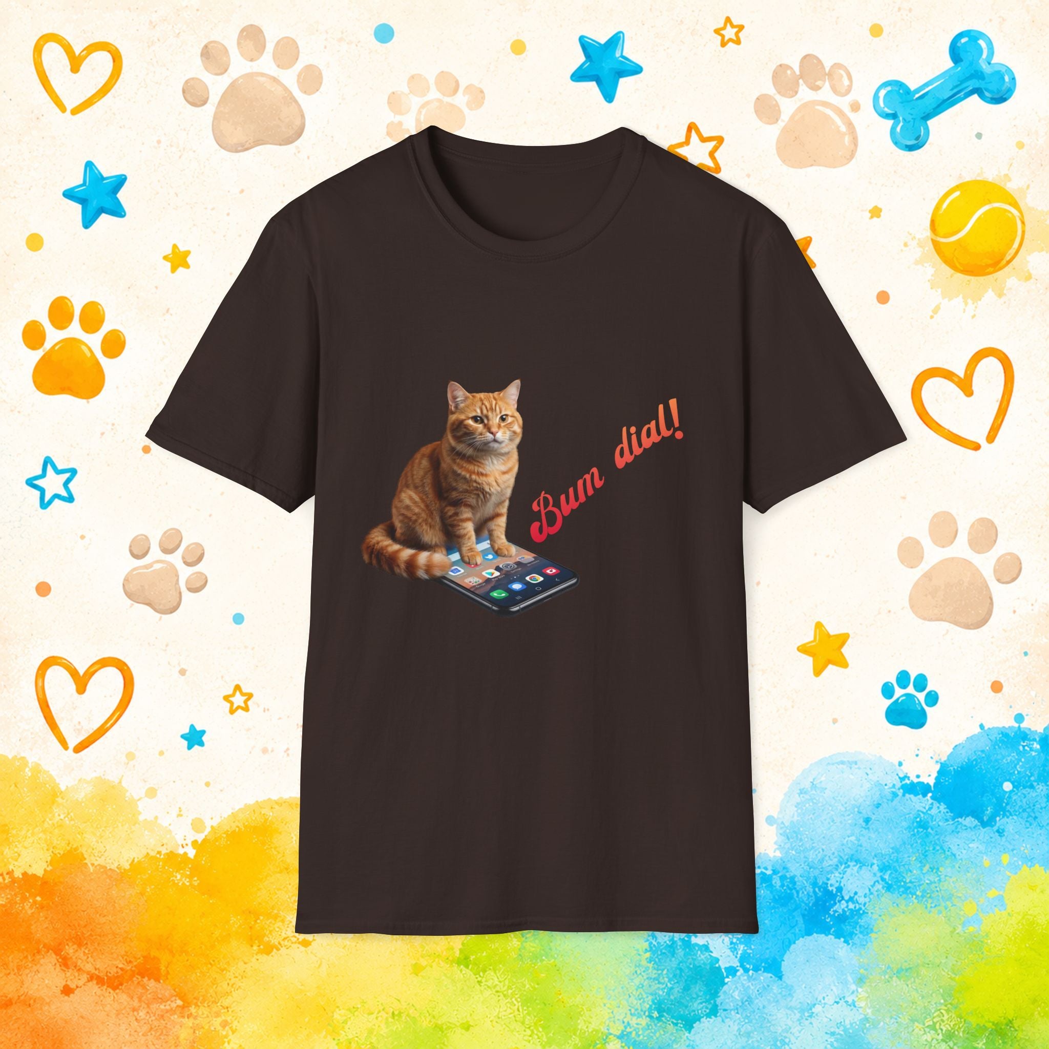 Cat “Bum dial!” Funny T-shirt