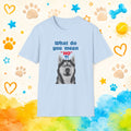 What Do You Mean "No"? | Funny Siberian Husky T-Shirt | Stubborn Husky Personality Graphic Tee