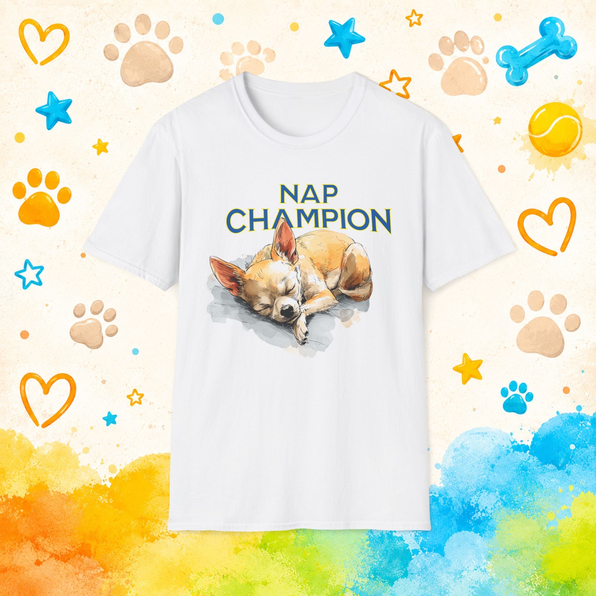 Nap Champion Funny Chihuahua T-Shirt – Sleepy Dog Lover Humor Tee