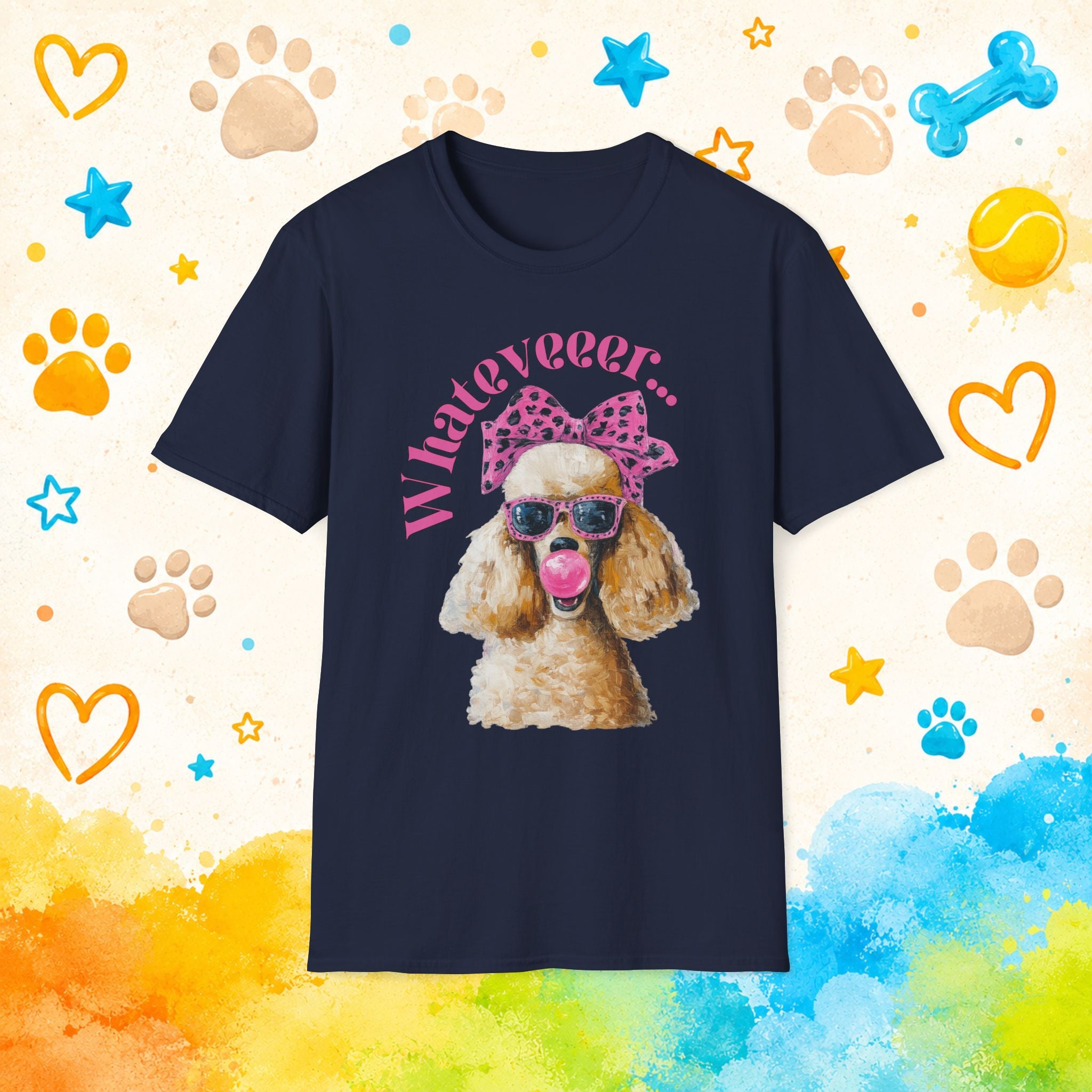 Poodle "Whatever" Sassy Bubblegum T-shirt