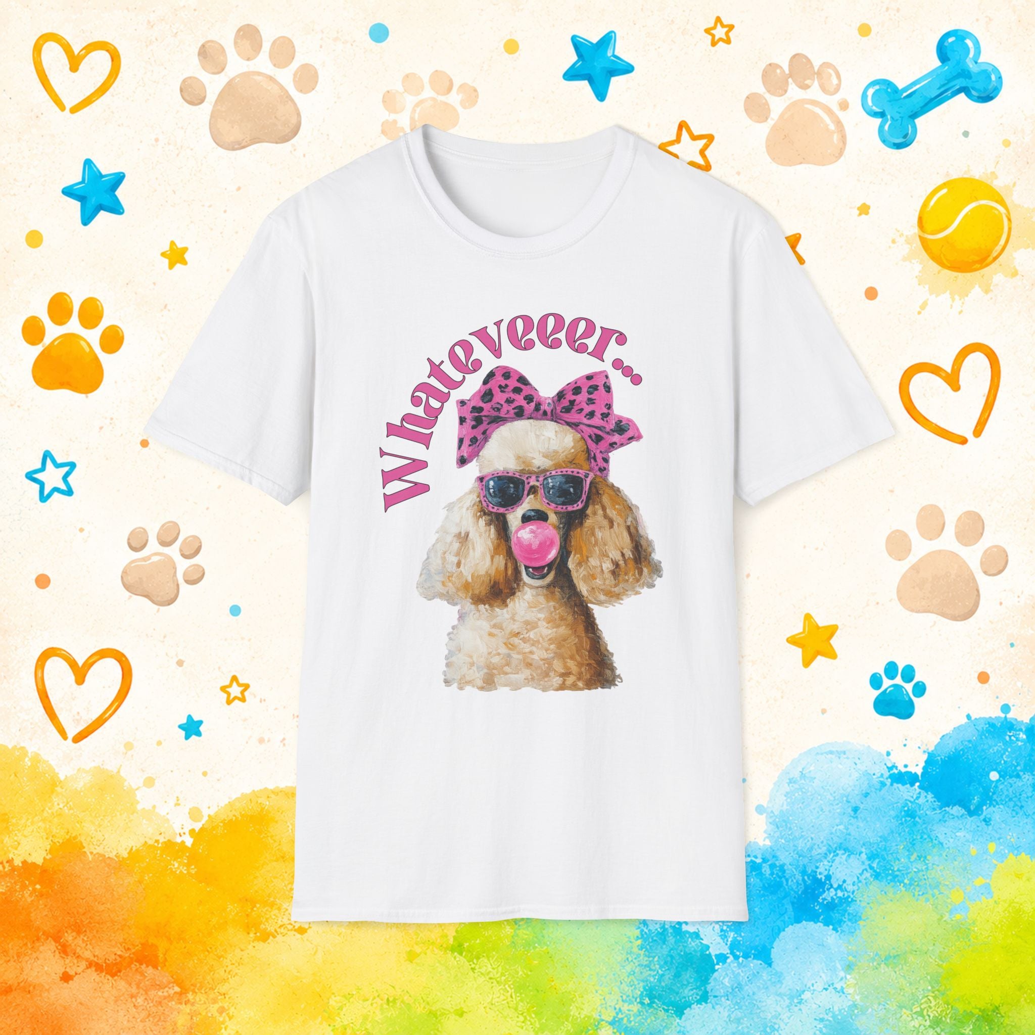 Poodle "Whatever" Sassy Bubblegum T-shirt