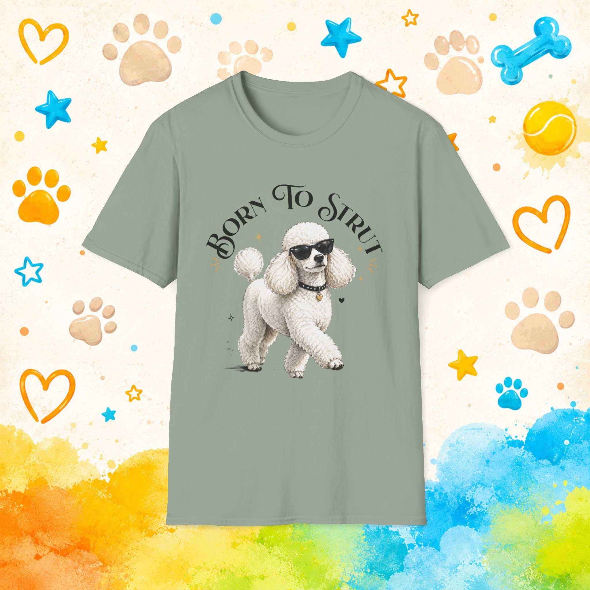 Born to Strut – Cool Poodle Sunglasses Design