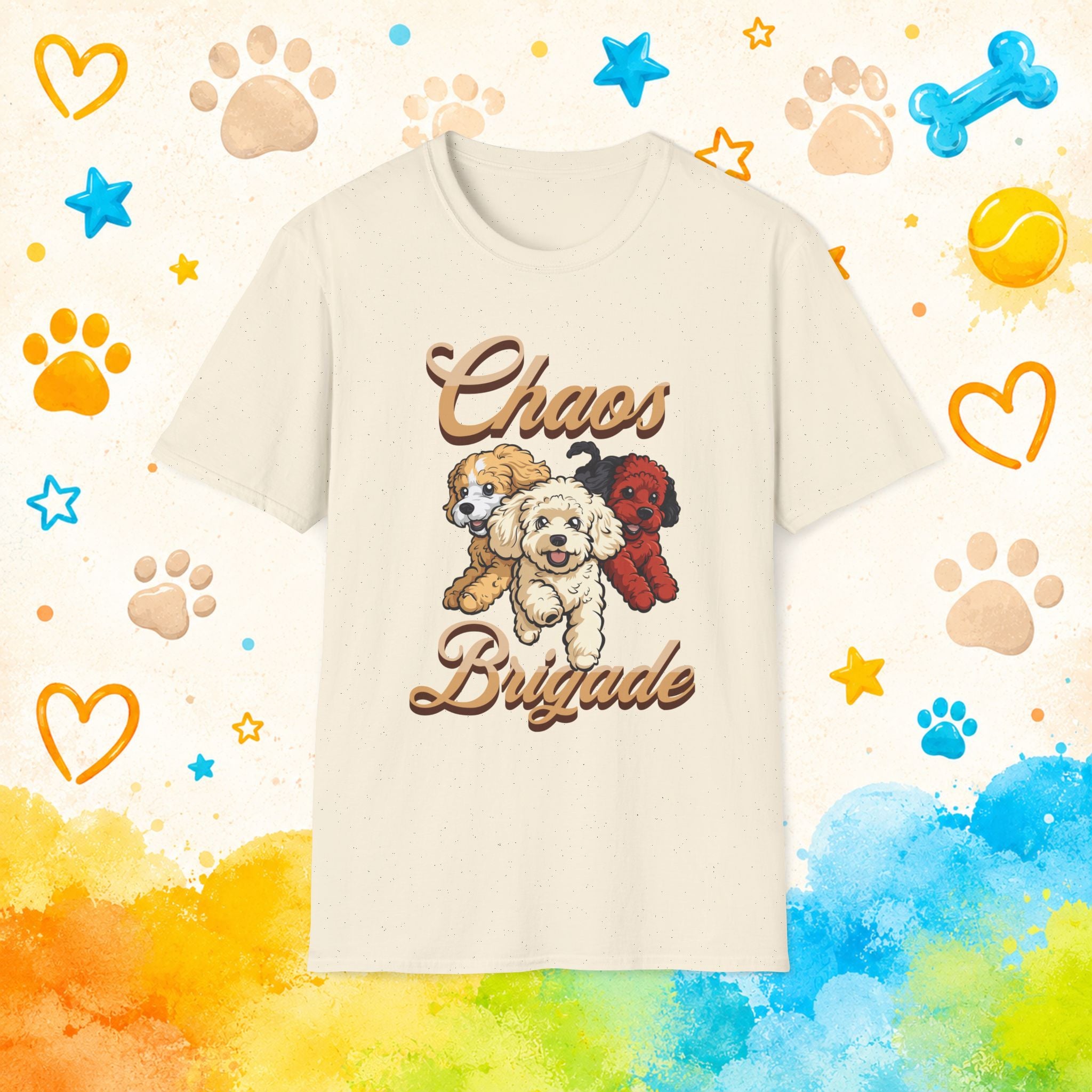 Poodle Chaos Brigade Funny T-shirt