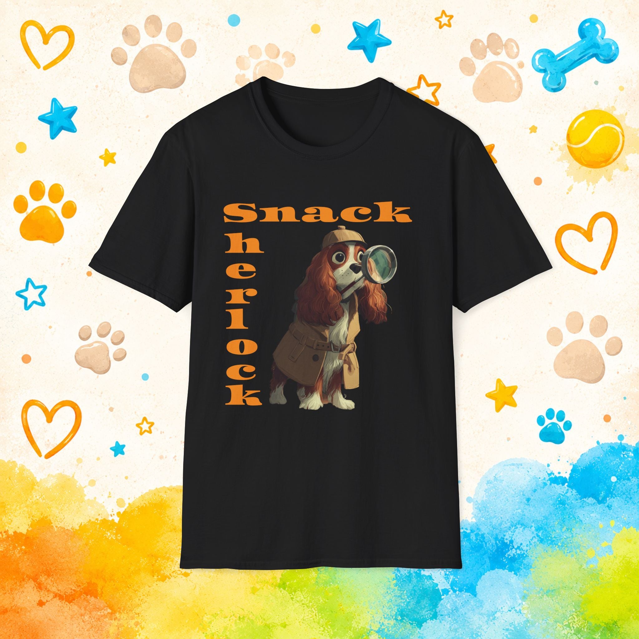 Cavalier King Charles Snack Sherlock Funny T-Shirt