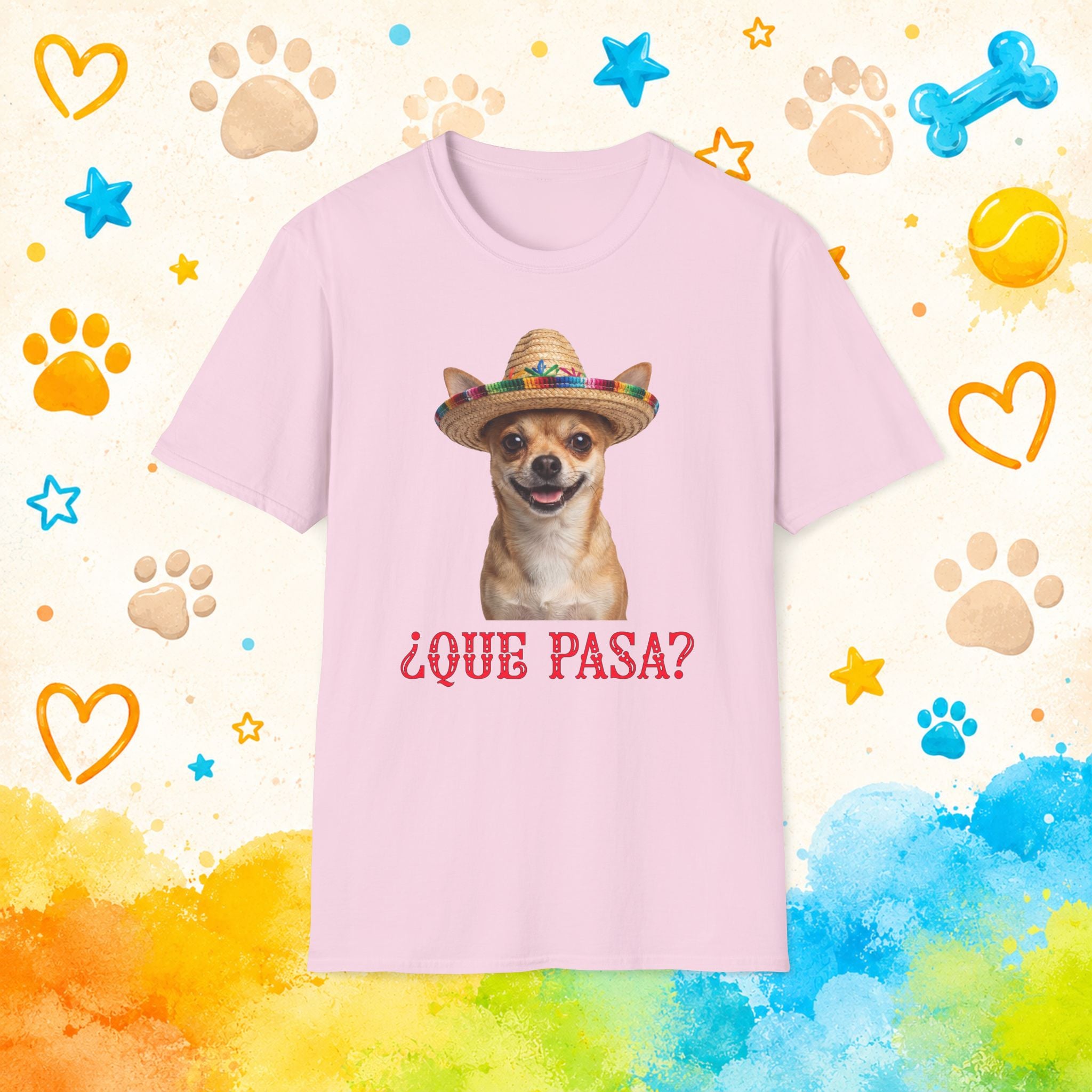 Que Pasa? Funny Chihuahua Sombrero T-Shirt – Fiesta Dog Lover Tee