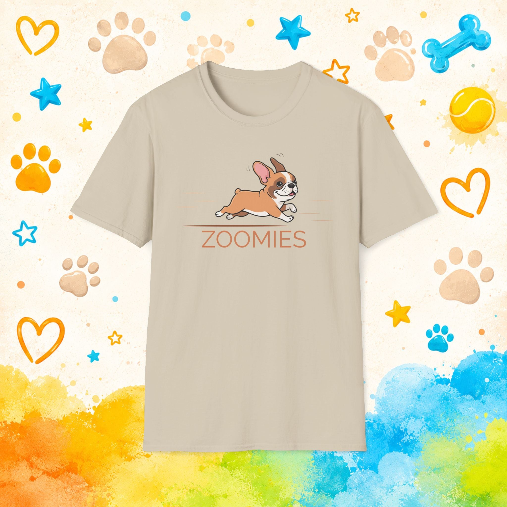 French Bulldog Zoomies T-Shirt — Cute Running Dog Tee