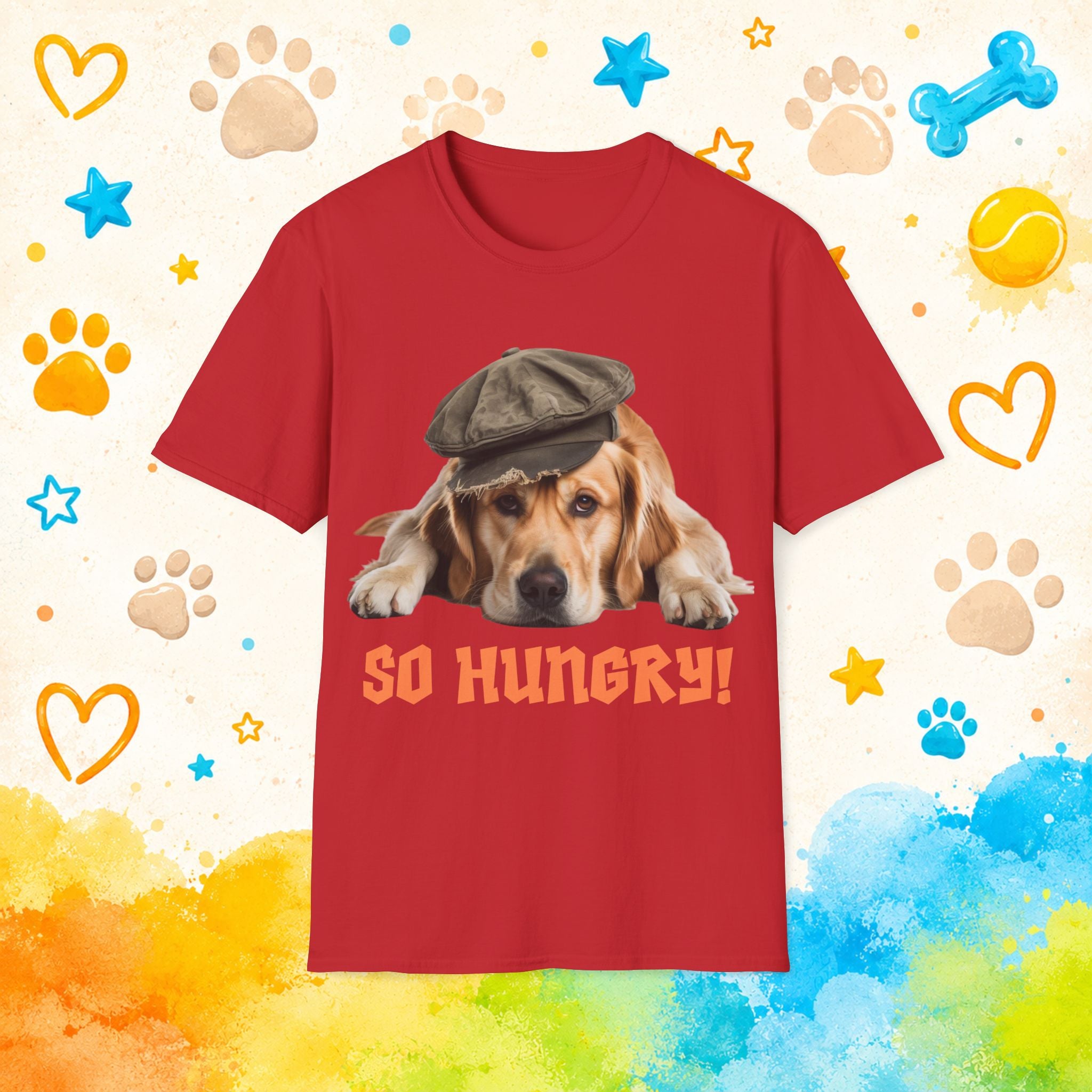 Golden Retriever "So Hungry" Funny T-Shirt