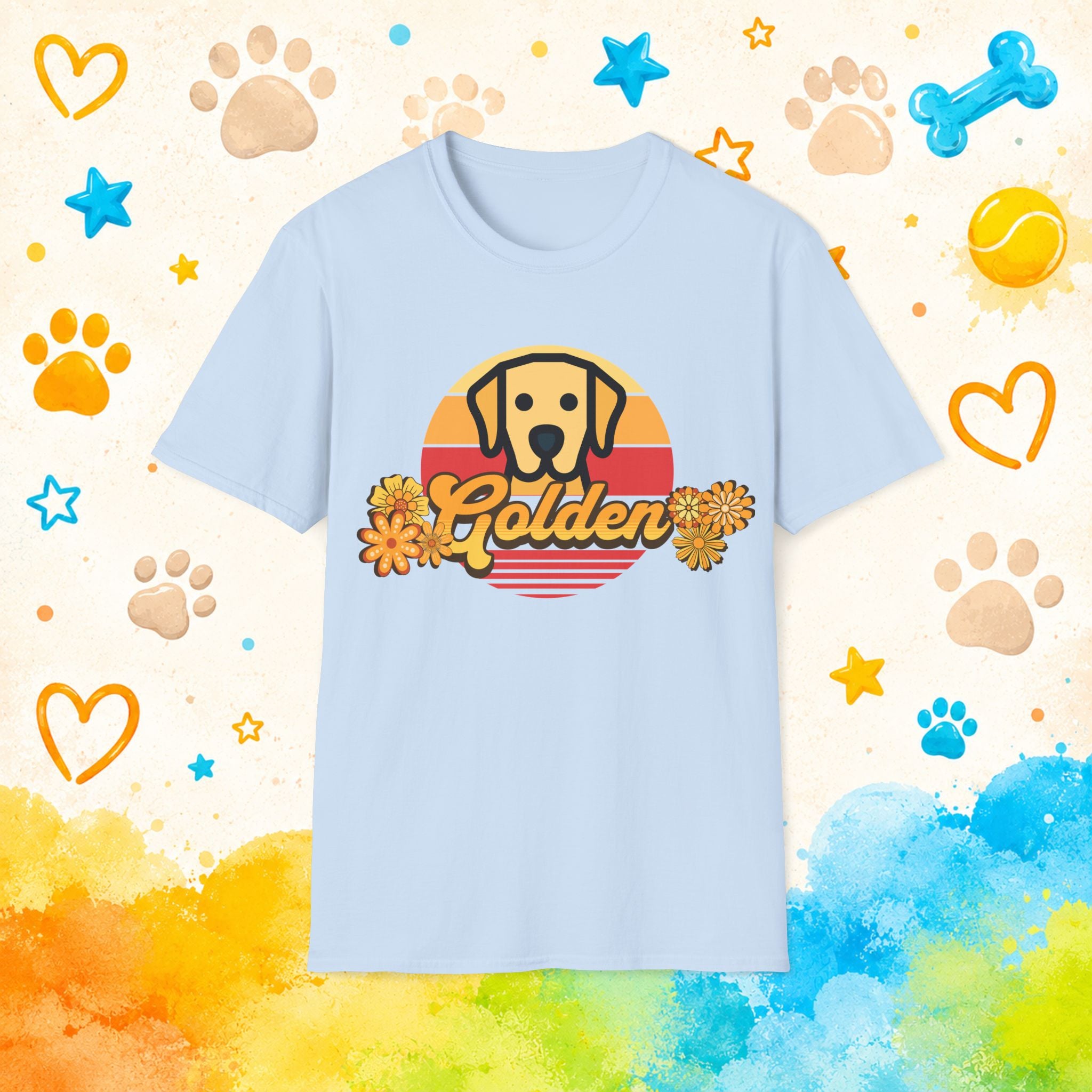 Golden Retriever Vintage Sunset T-Shirt