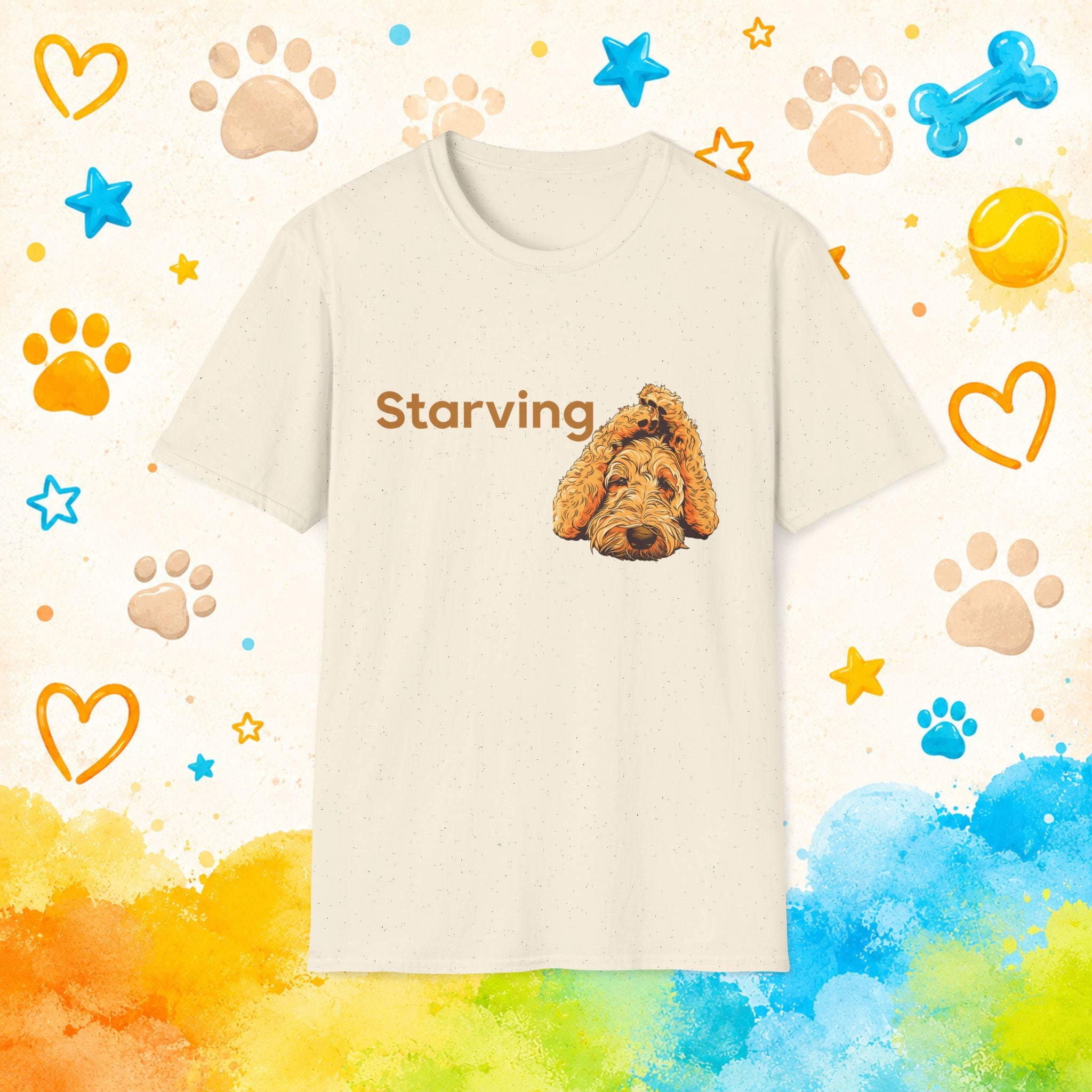 Goldendoodle Starving Funny T-Shirt